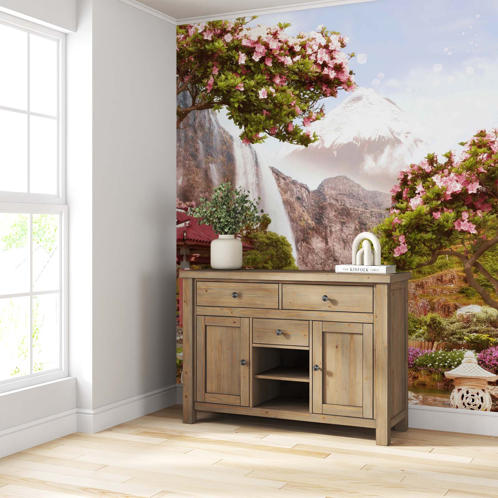 Fototapeta záhrada rozkvitnutá čínskou krásou