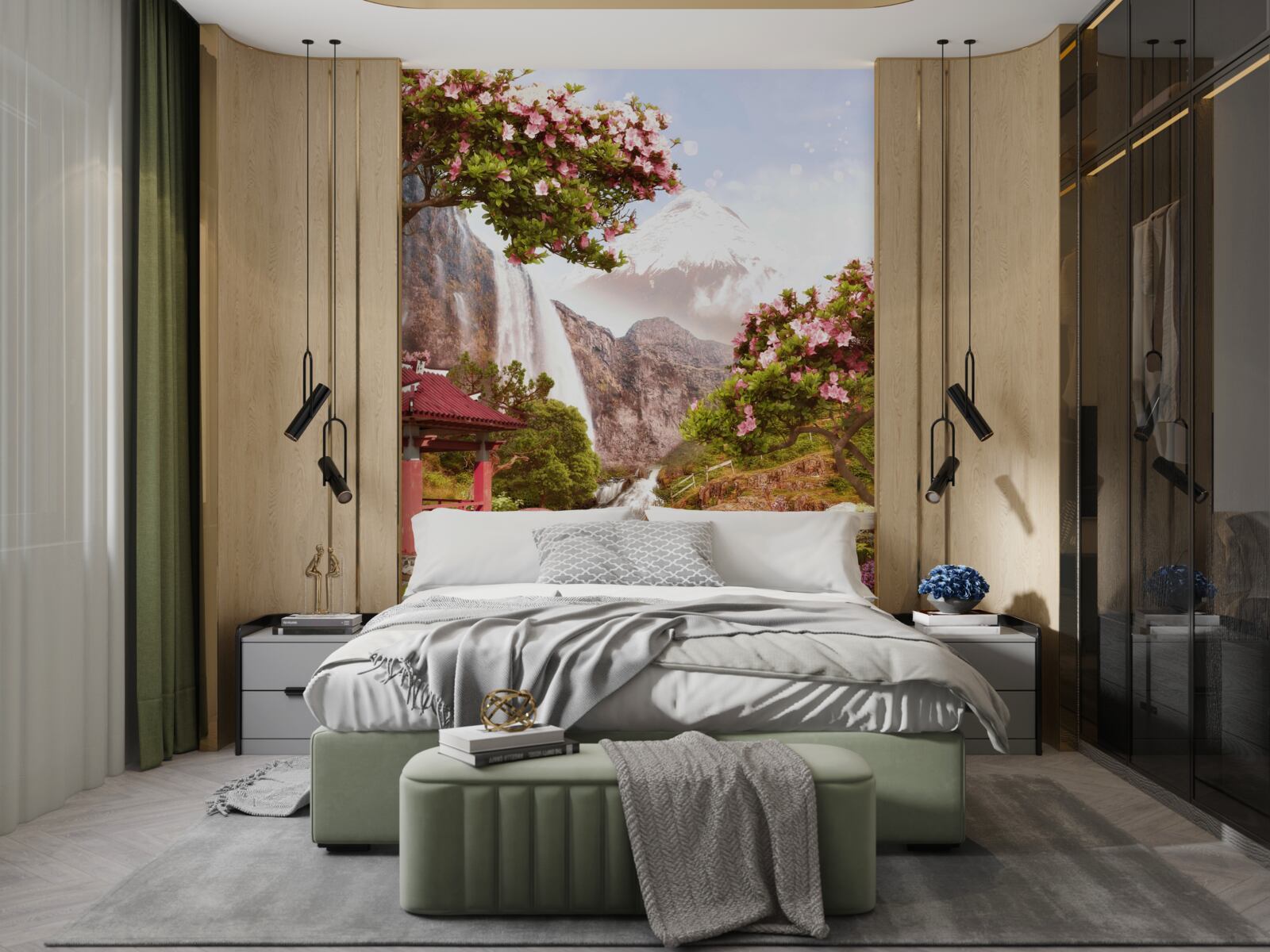 Fototapeta záhrada rozkvitnutá čínskou krásou