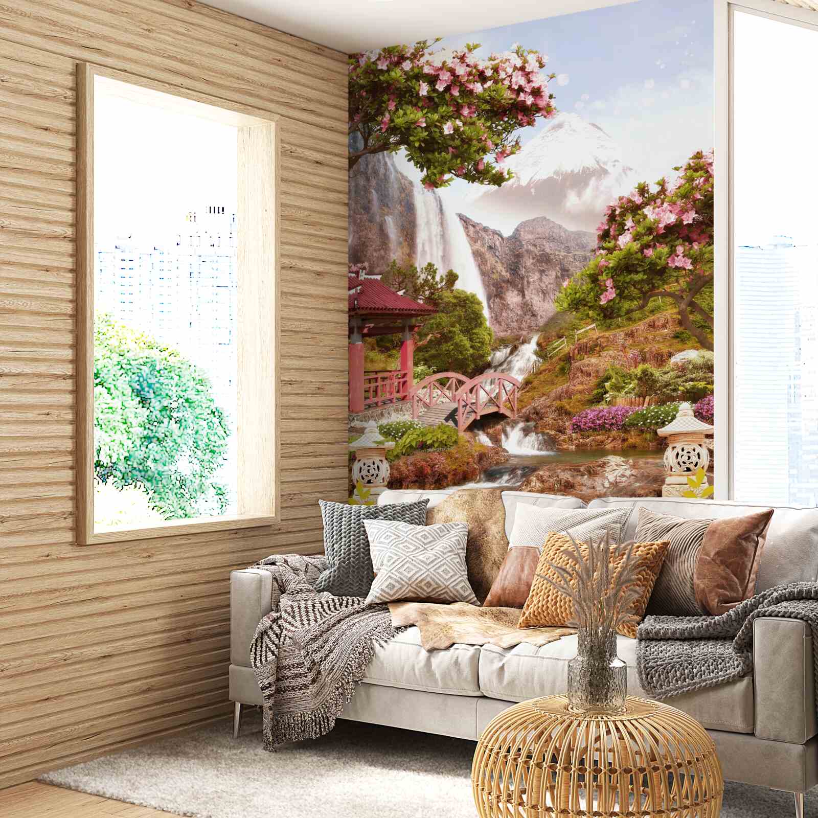 Fototapeta záhrada rozkvitnutá čínskou krásou