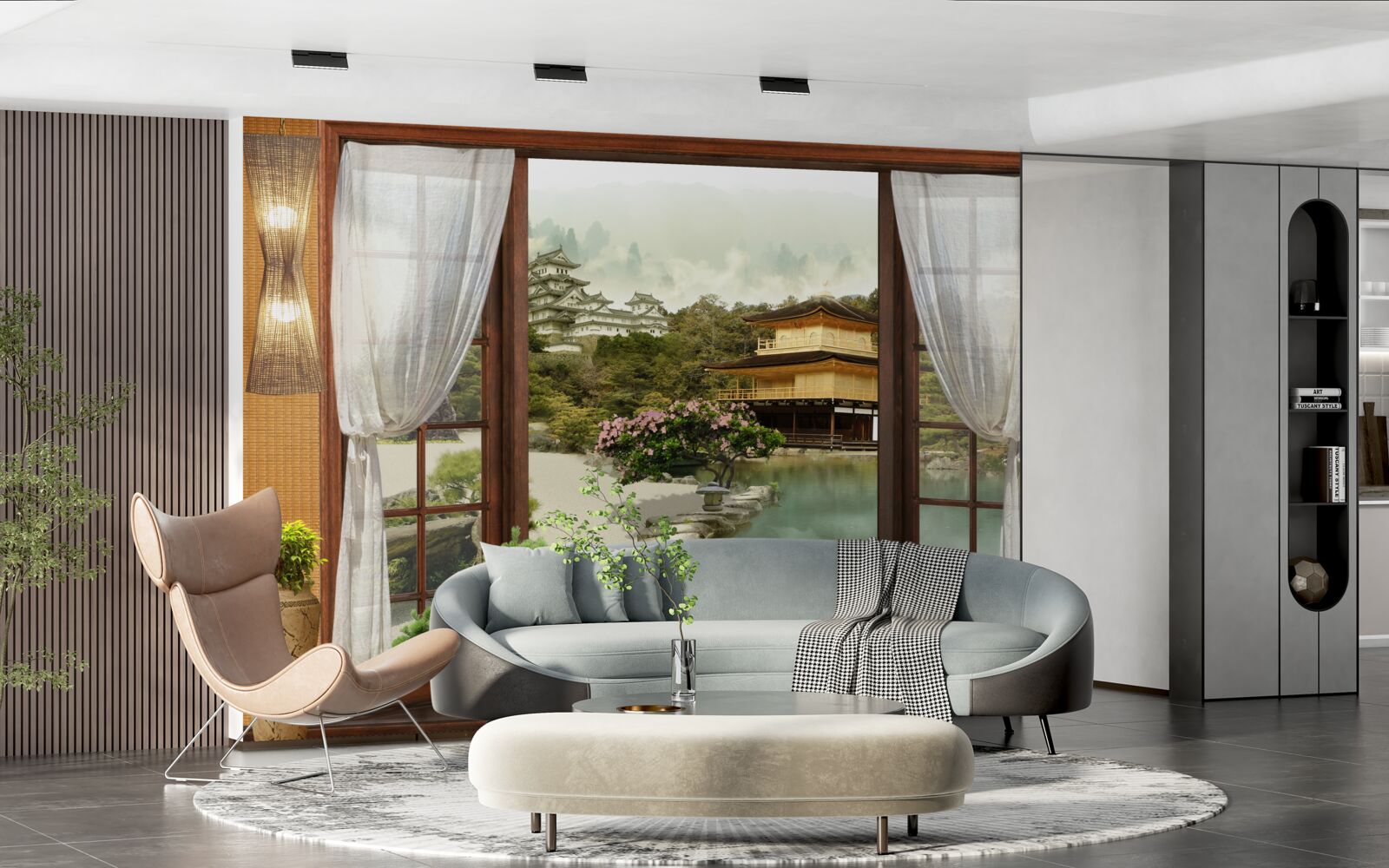 Fototapeta pohľad z domu zariadeného v orientálnom štýle