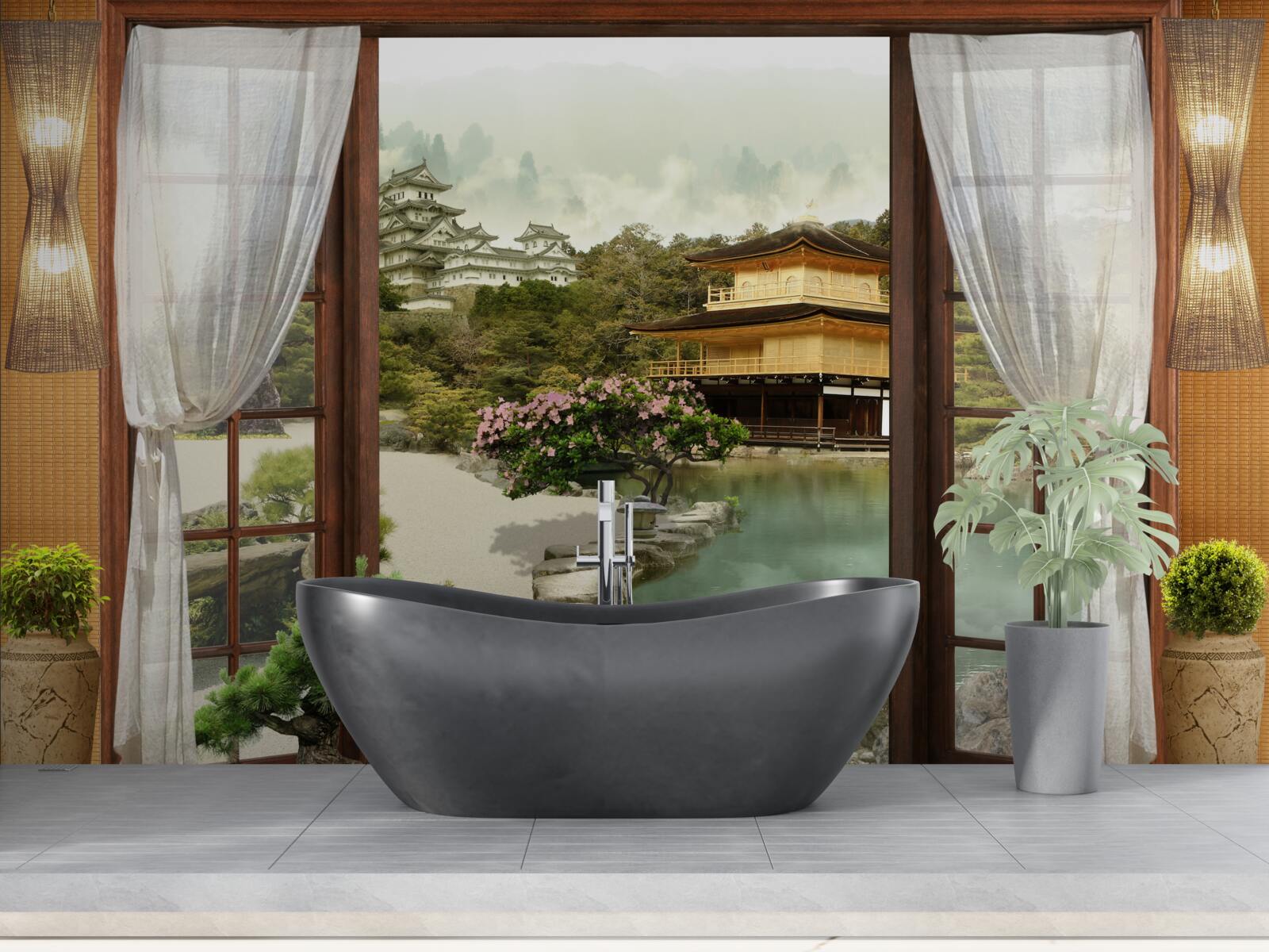 Fototapeta pohľad z domu zariadeného v orientálnom štýle