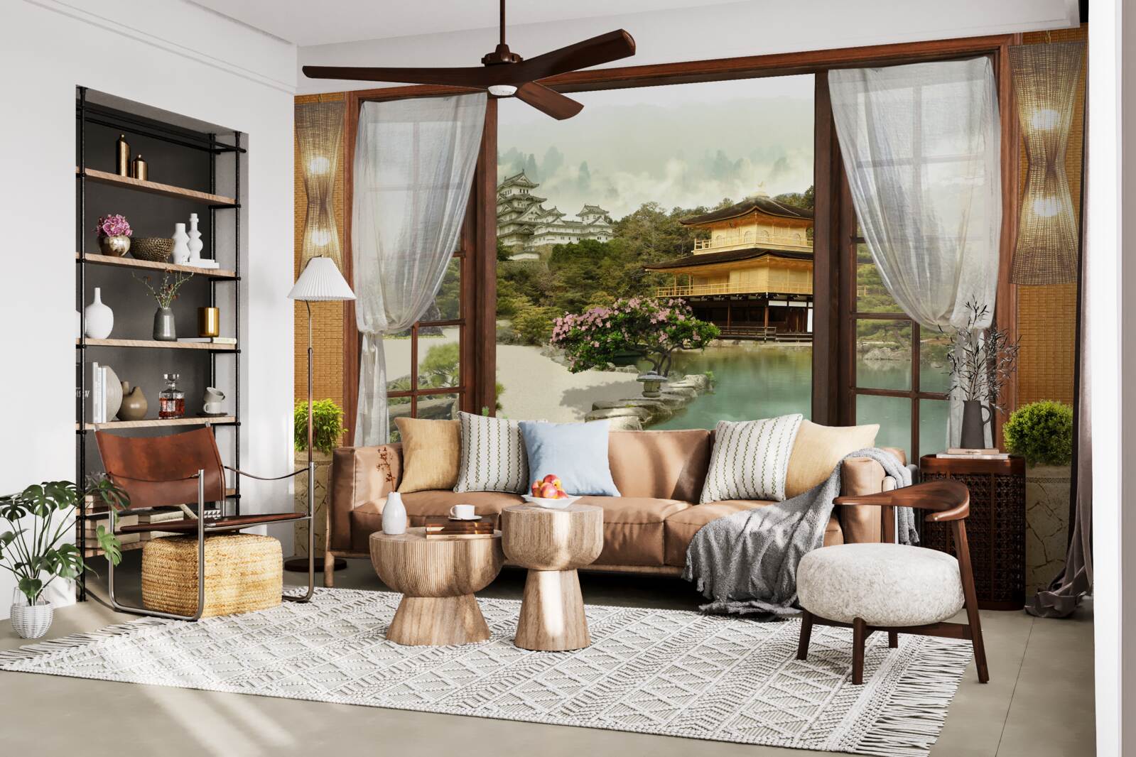 Fototapeta pohľad z domu zariadeného v orientálnom štýle