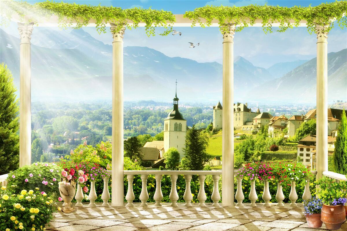 Fototapeta výhľad na Taliansko z balkóna