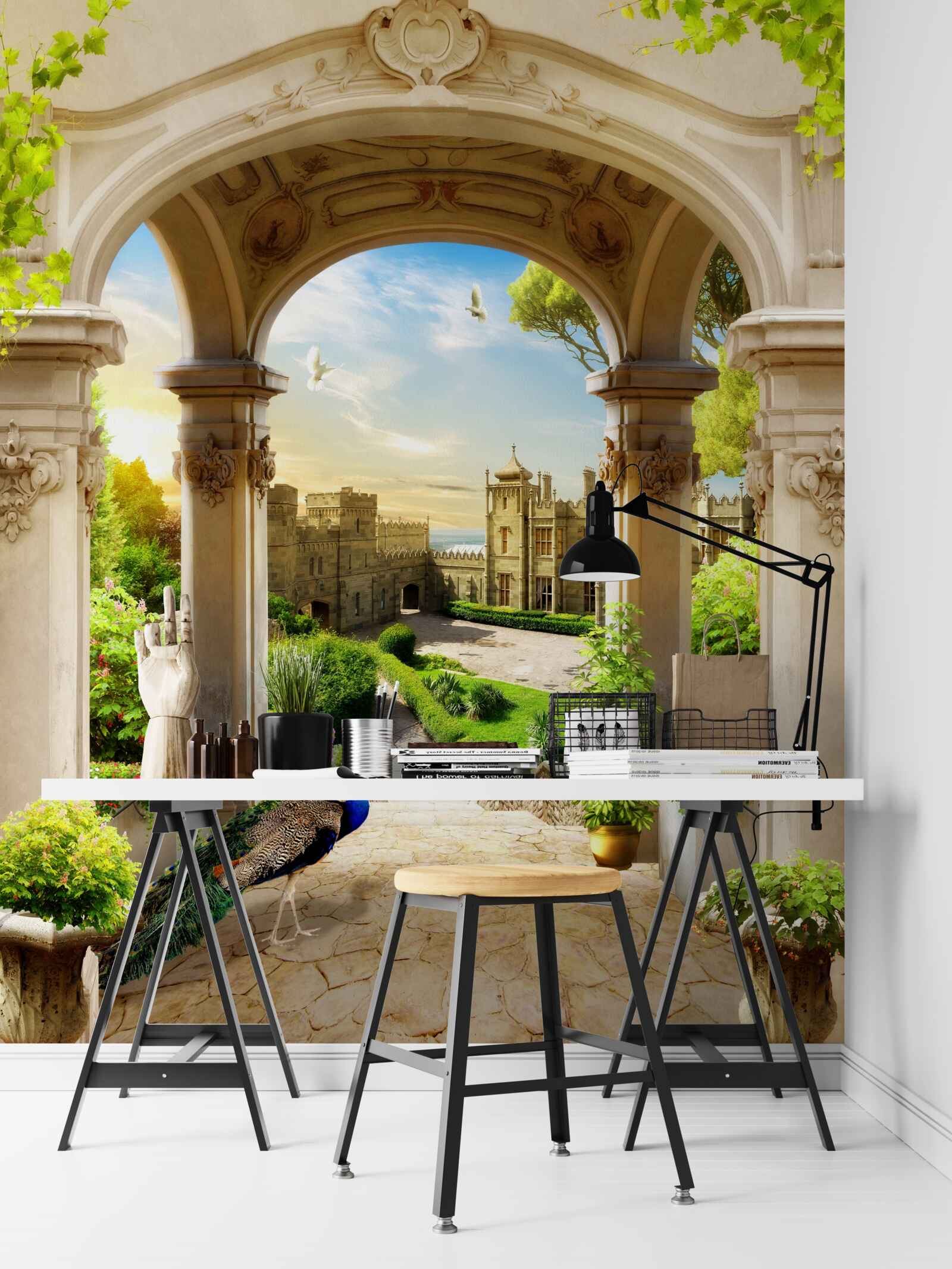 Fototapeta plošina so stĺpmi