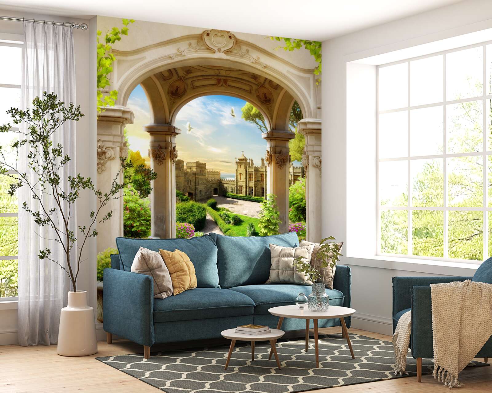 Fototapeta plošina so stĺpmi