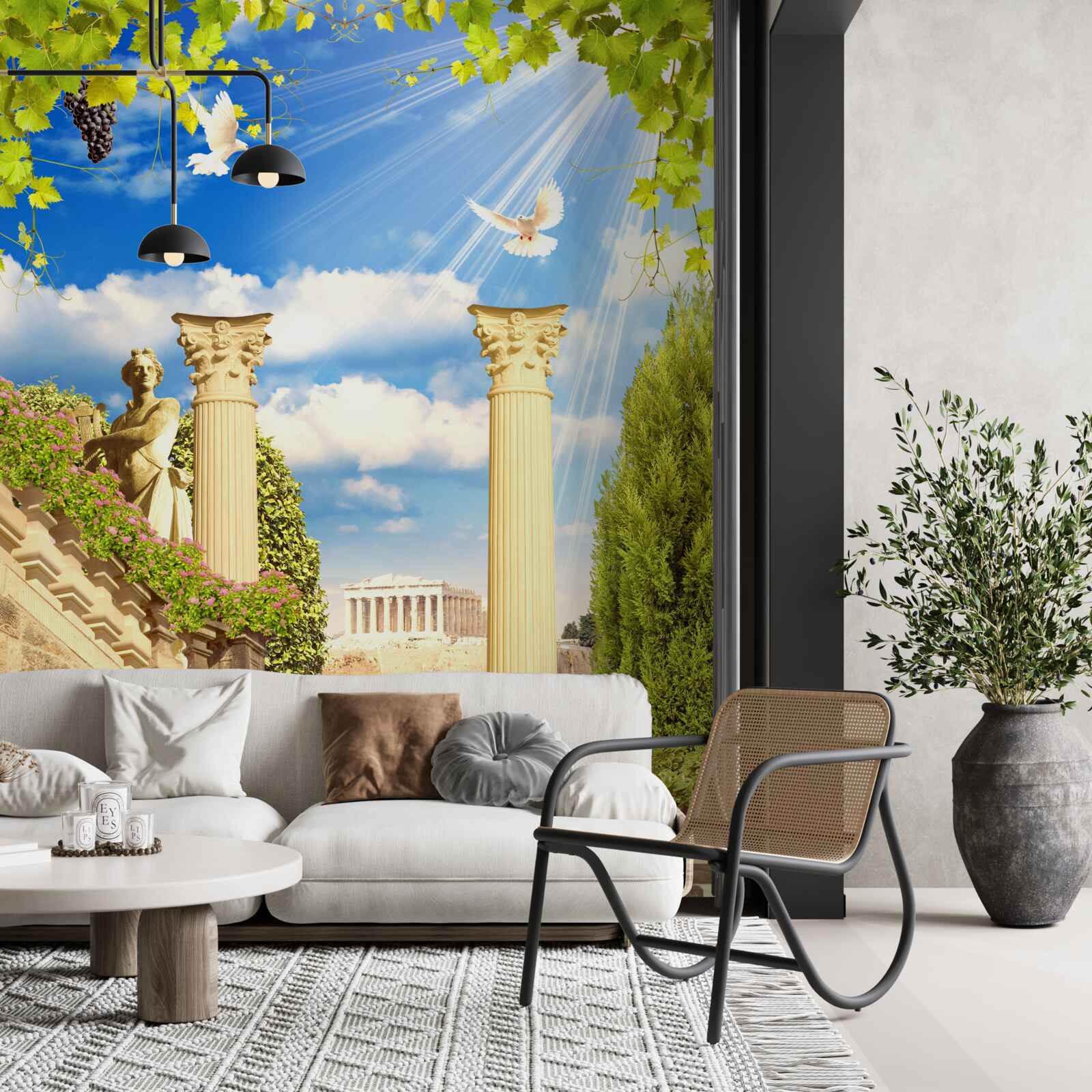 Fototapeta stĺpy a sochy v gréckom štýle