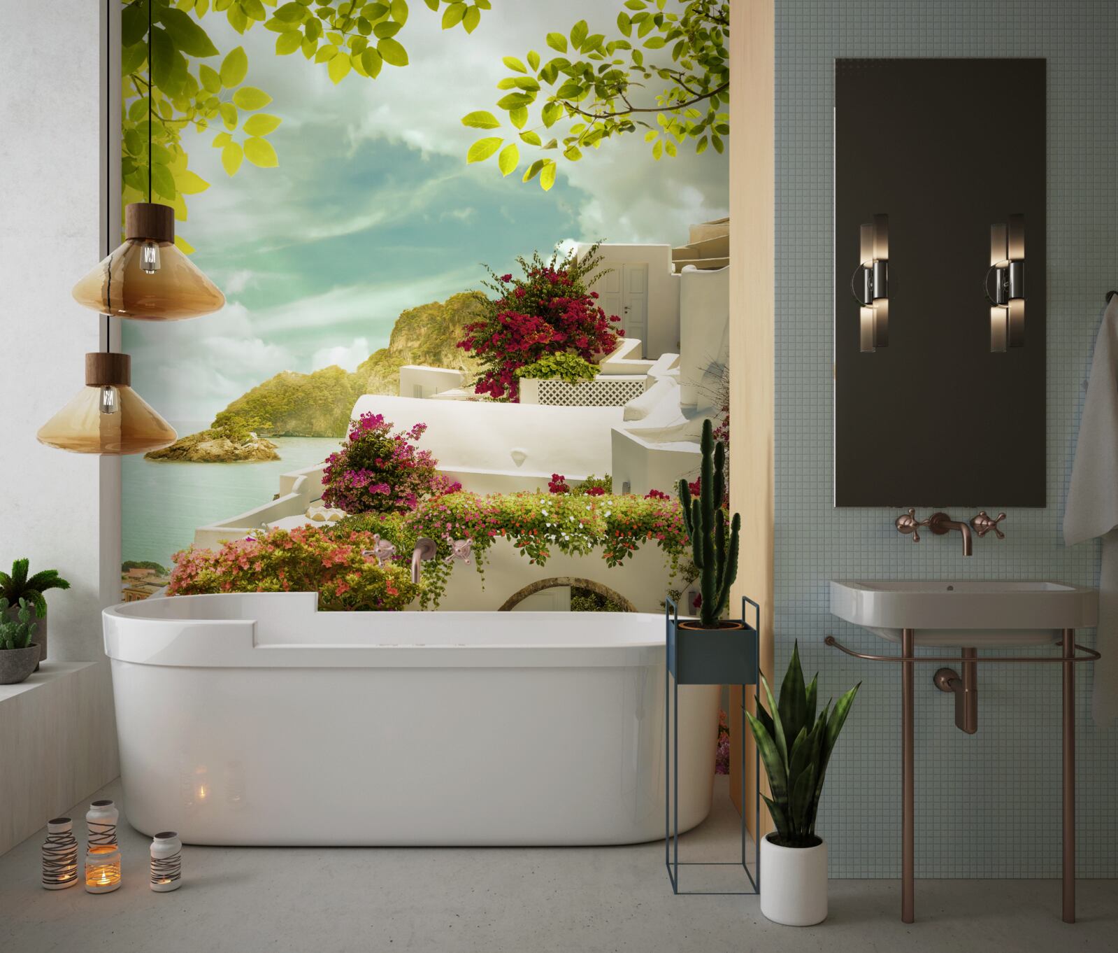 Fototapeta biele grécke budovy