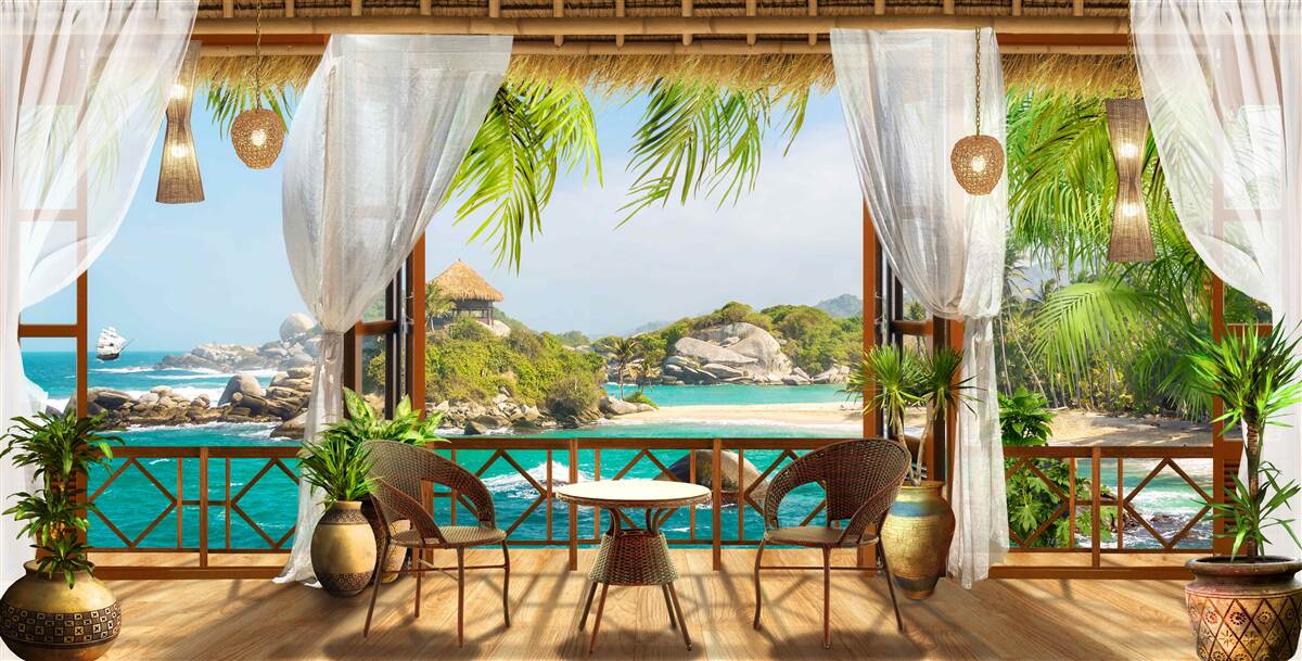 Fototapeta veranda na exotickom ostrove
