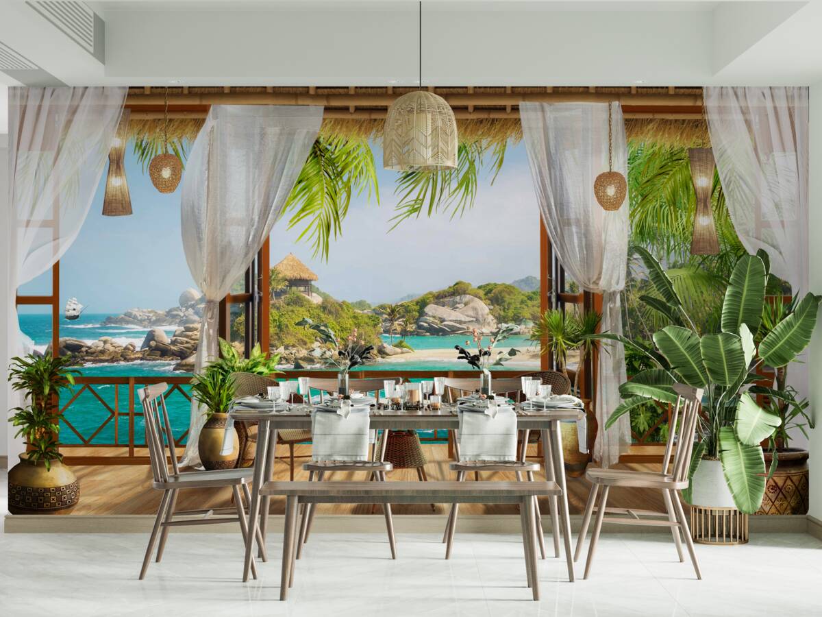 Fototapeta veranda na exotickom ostrove