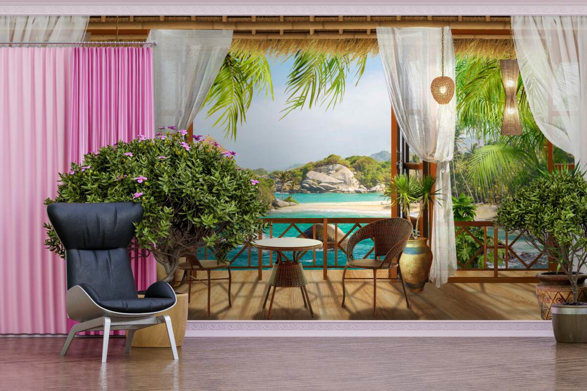 Fototapeta veranda na exotickom ostrove
