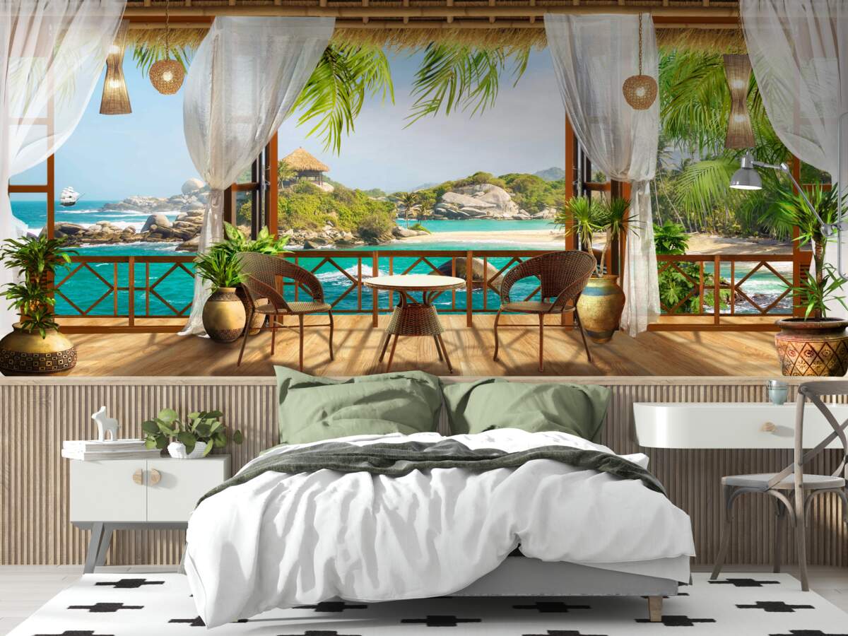 Fototapeta veranda na exotickom ostrove