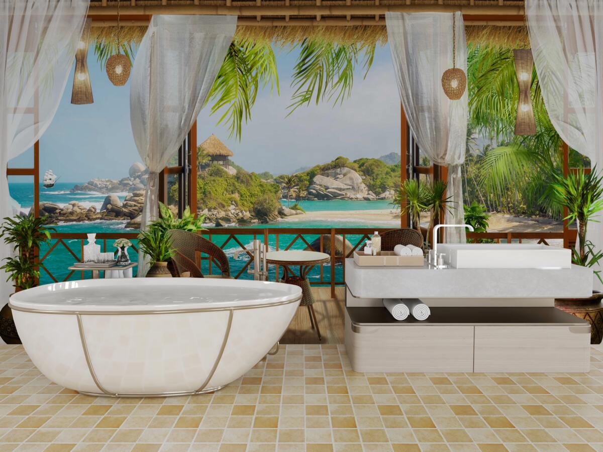 Fototapeta veranda na exotickom ostrove