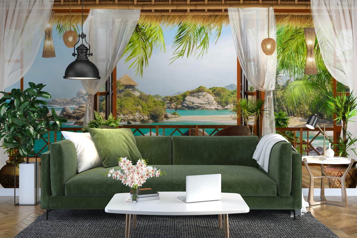 Fototapeta veranda na exotickom ostrove