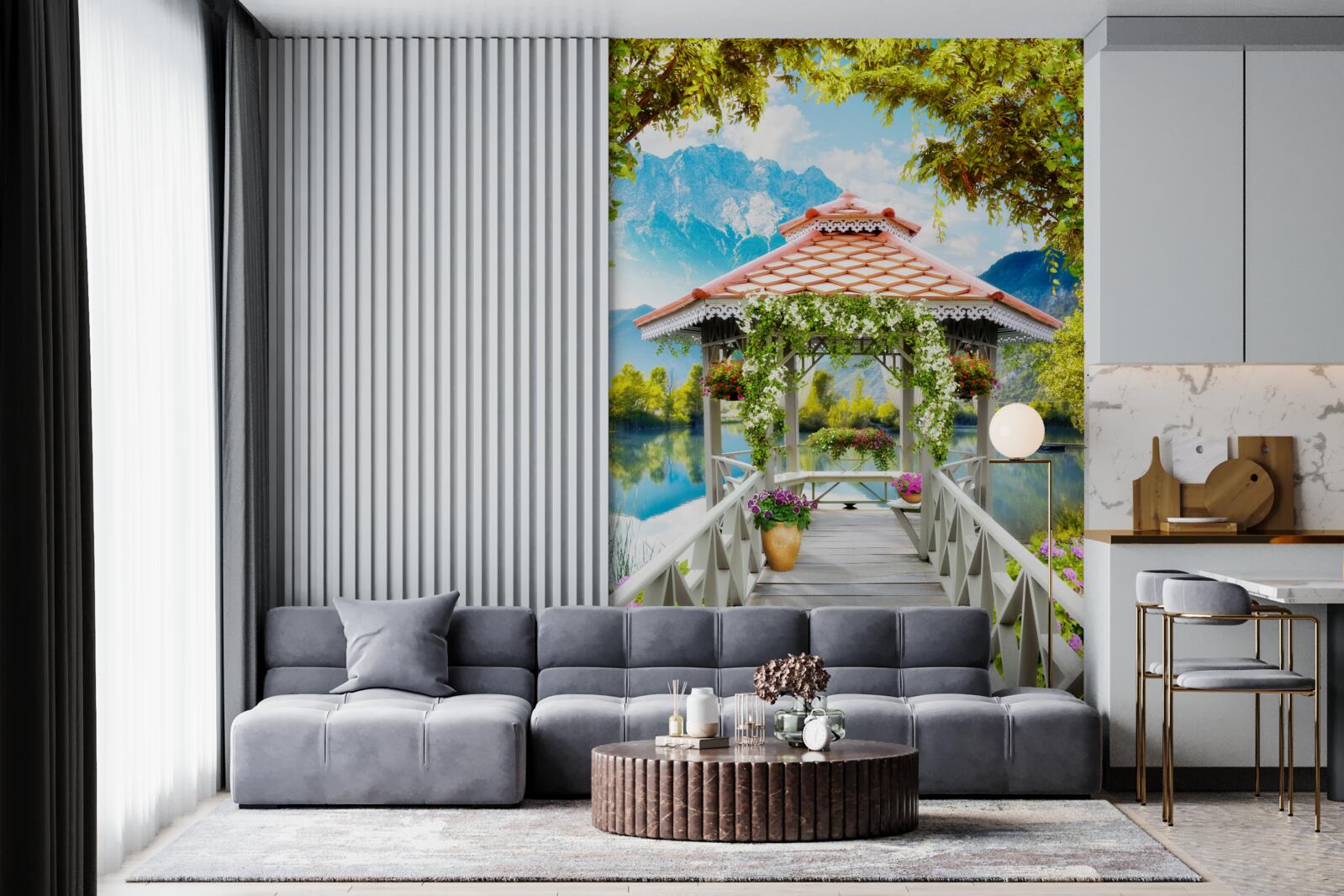 Fototapeta prechod do pavilónu