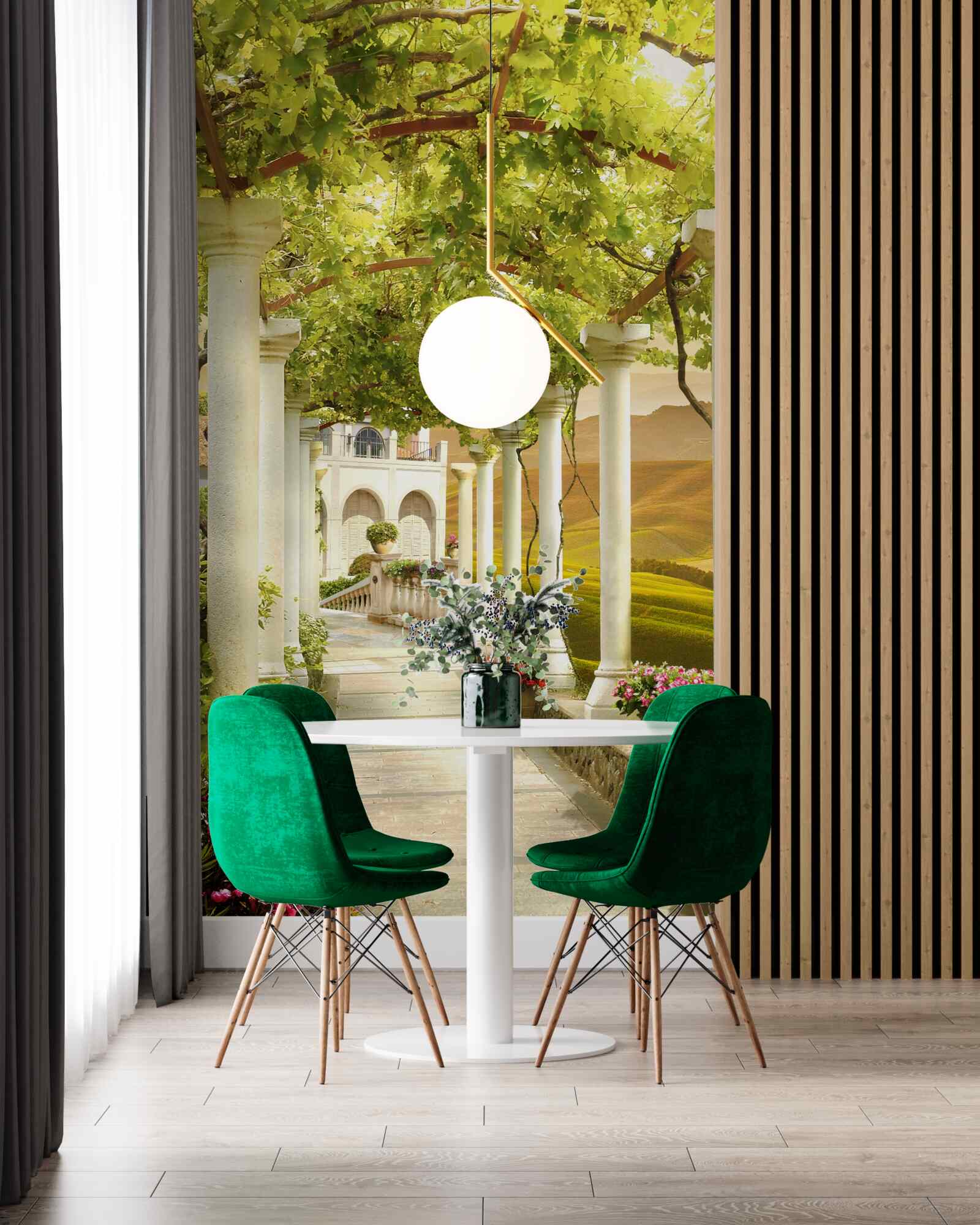 Fototapeta vinná réva sa ovíja okolo stĺpov