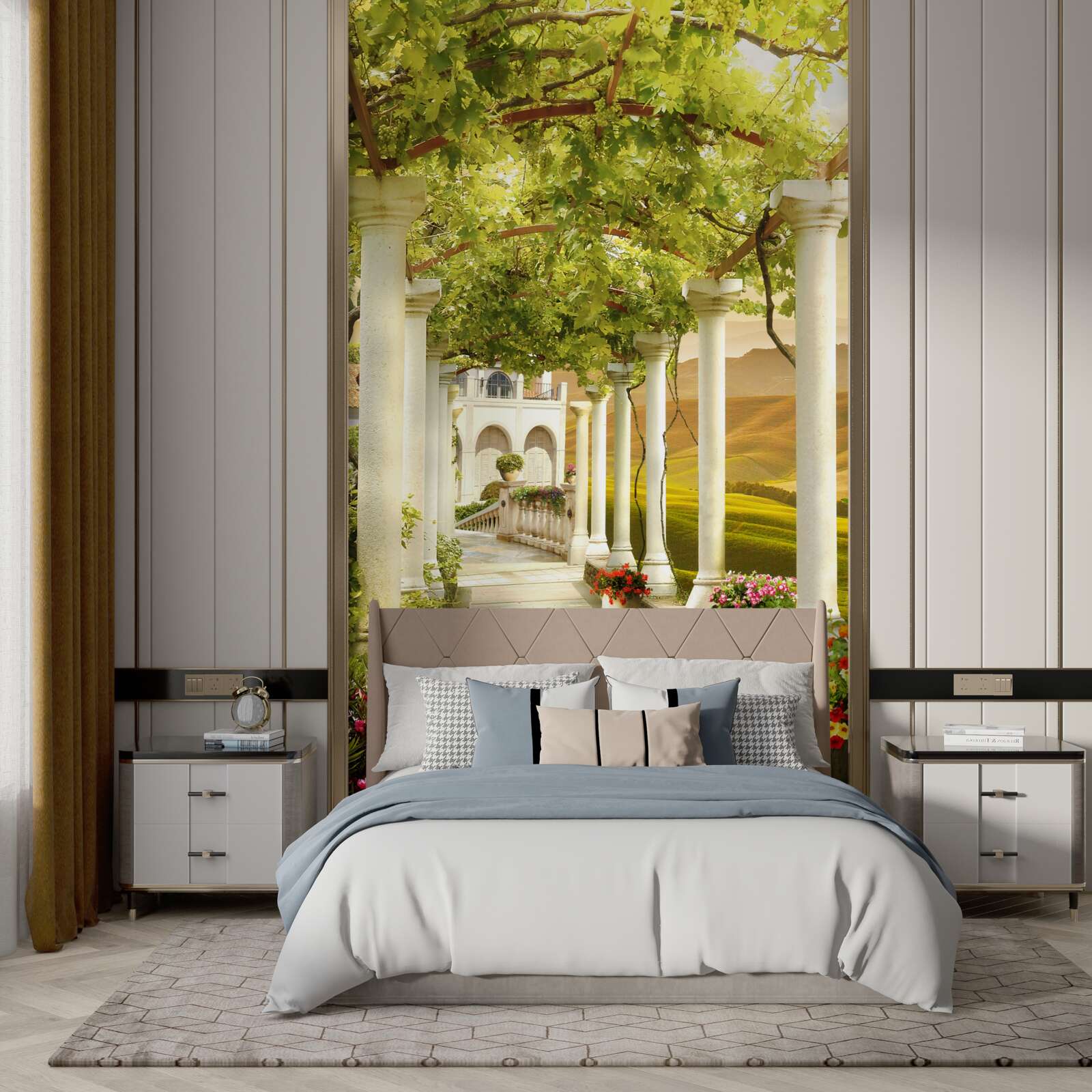 Fototapeta vinná réva sa ovíja okolo stĺpov