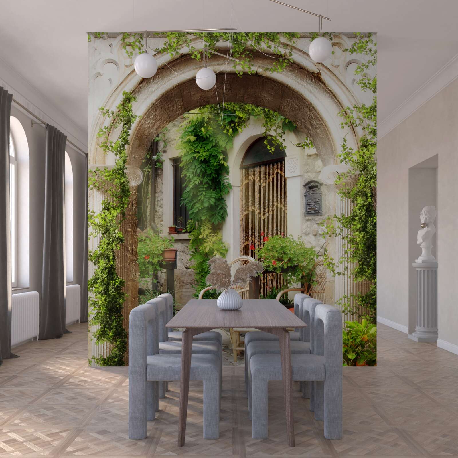 Fototapeta starobylé nádvorie v historickej časti mesta