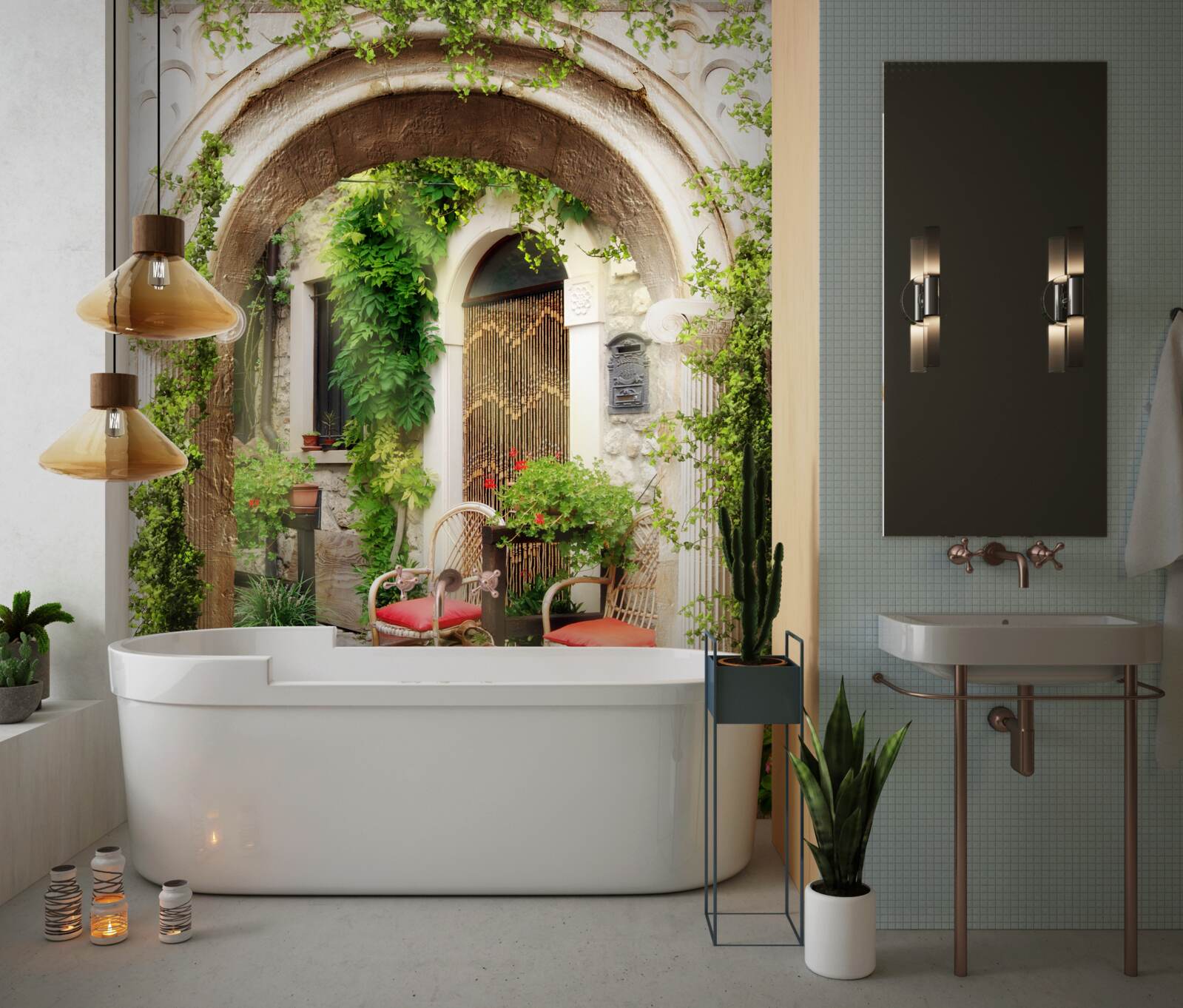 Fototapeta starobylé nádvorie v historickej časti mesta