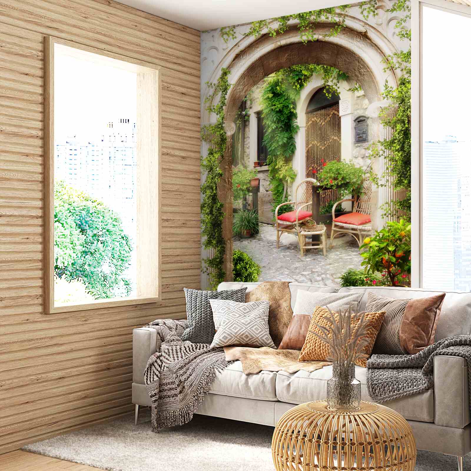 Fototapeta starobylé nádvorie v historickej časti mesta