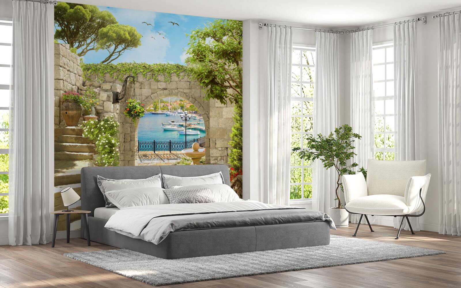 Fototapeta cesta s výhľadom na more