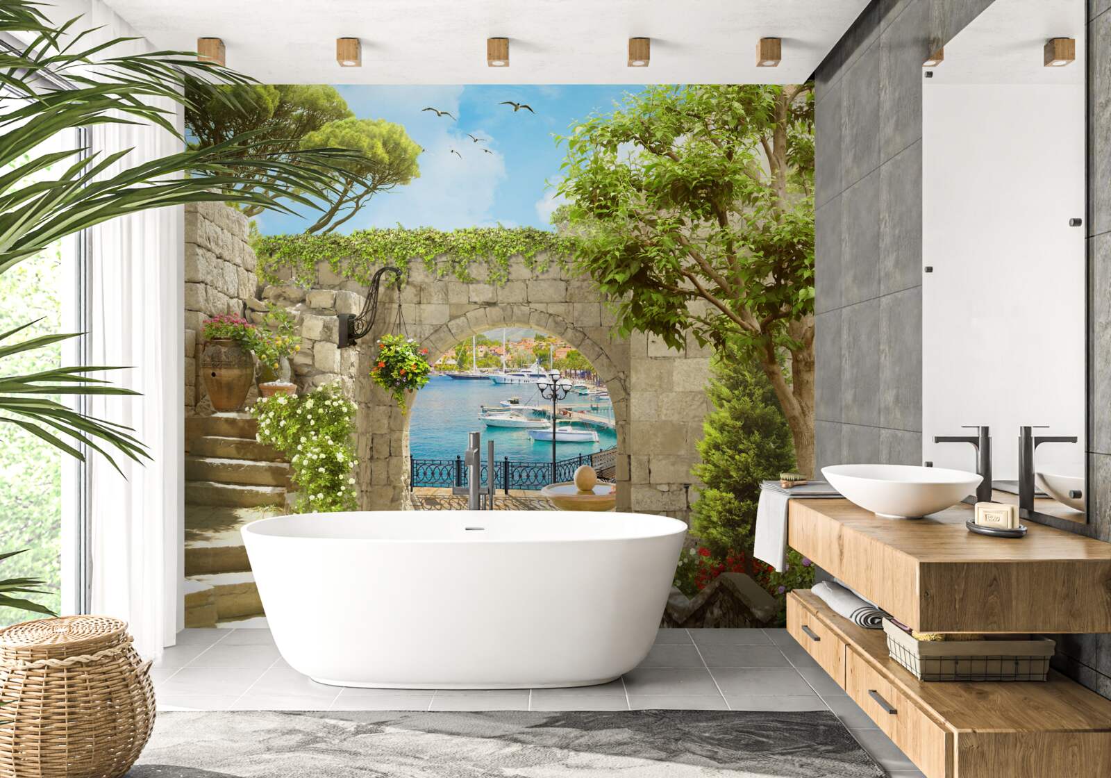 Fototapeta cesta s výhľadom na more