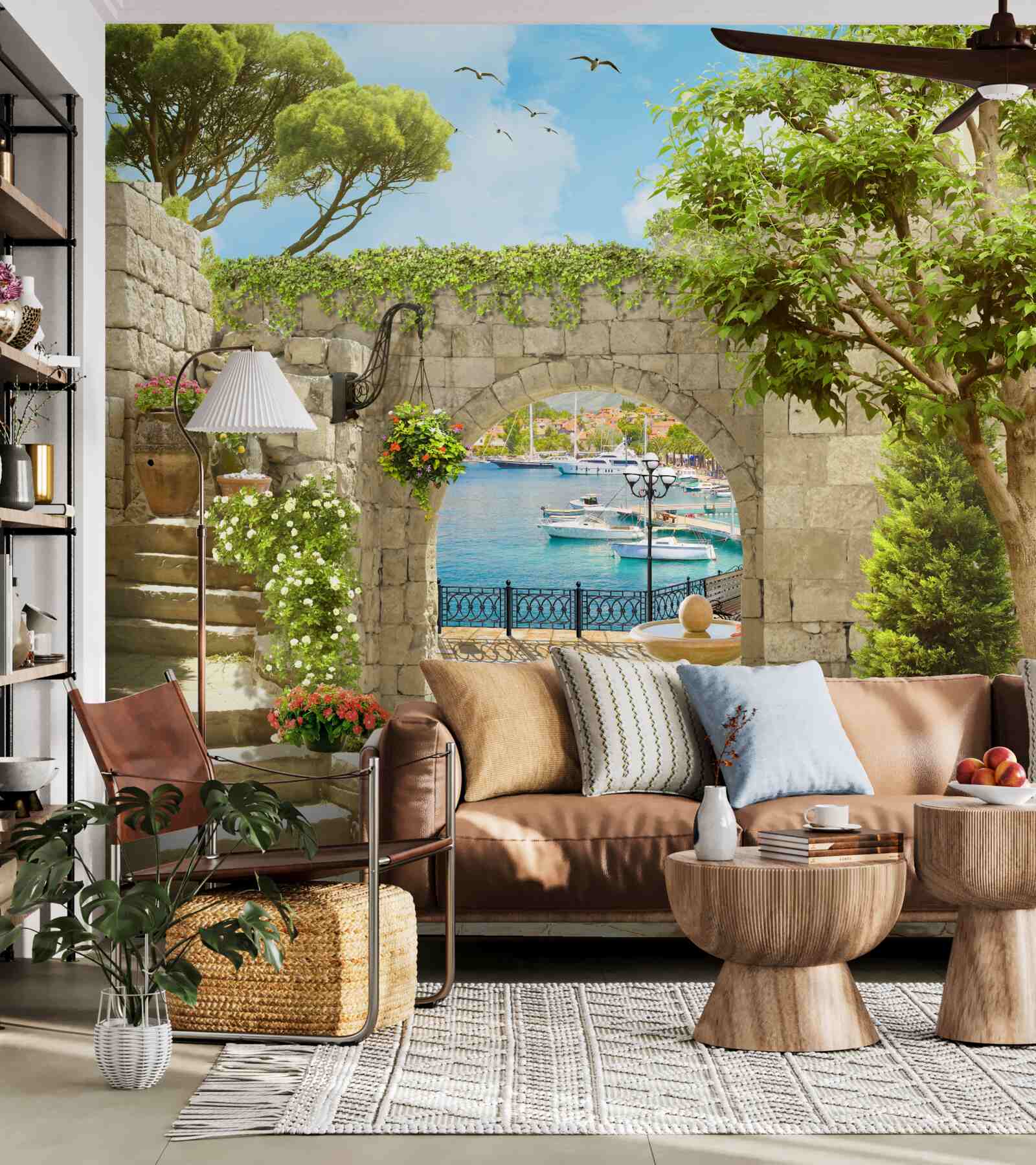 Fototapeta cesta s výhľadom na more