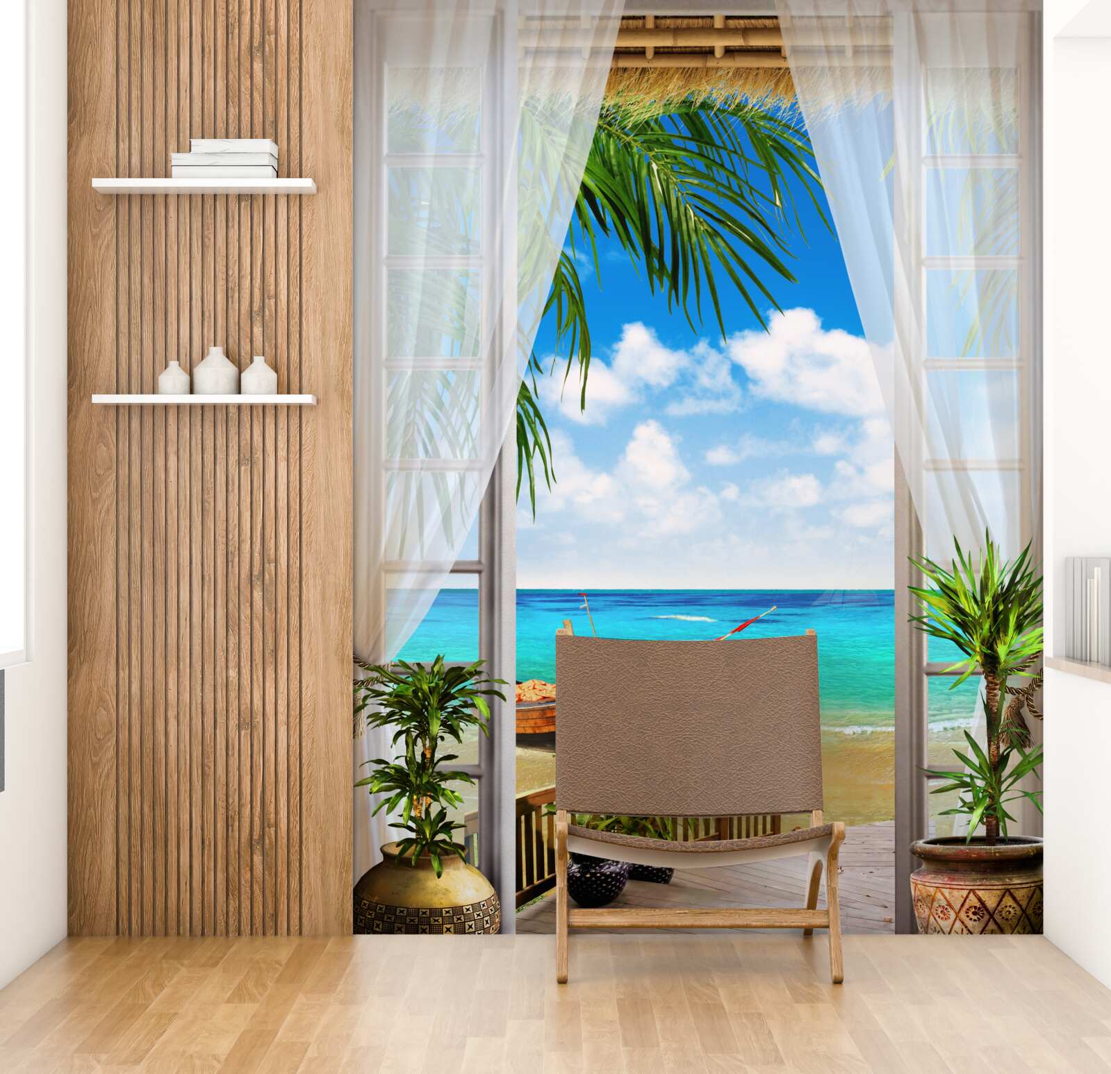 Fototapeta prístup k moru a lodi