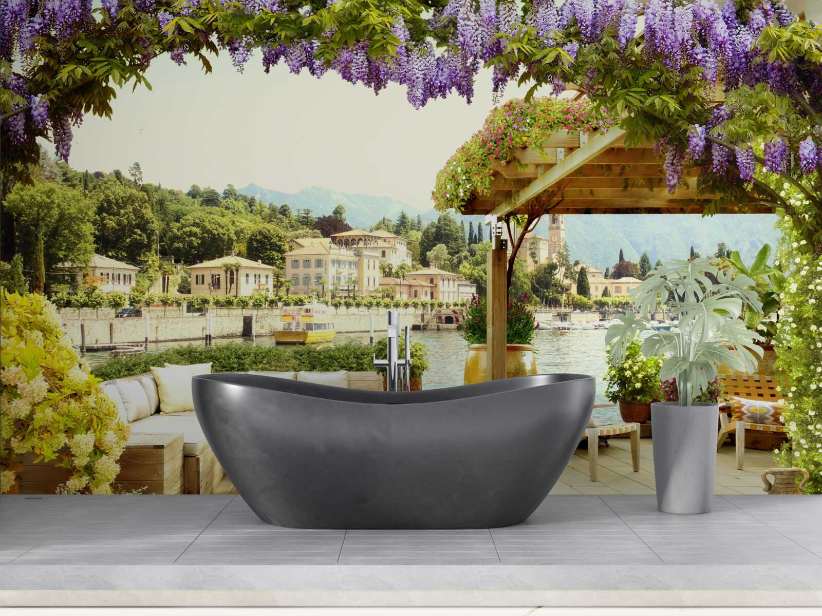 Fototapeta zariadenie s orgovánovou strechou