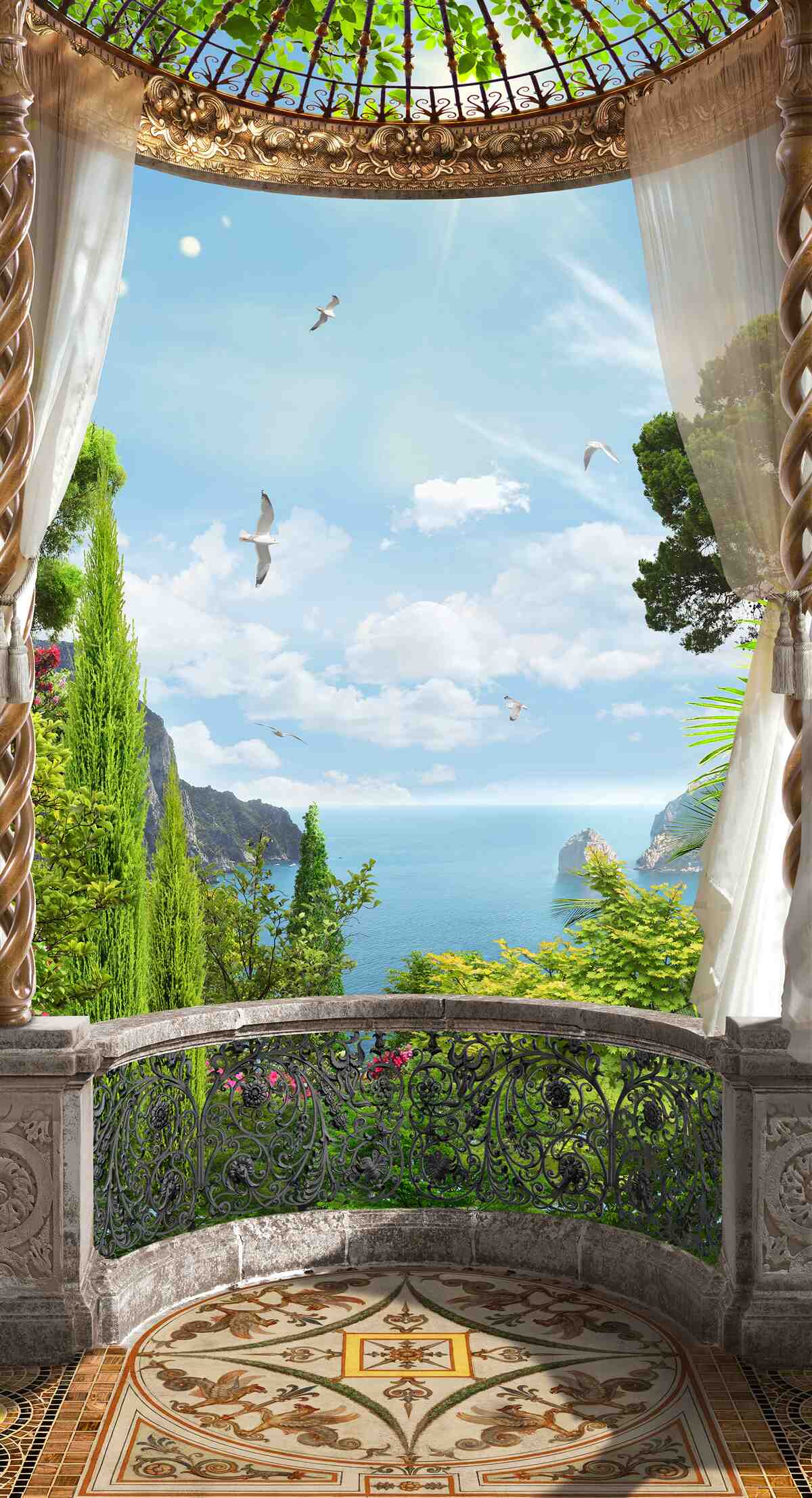 Fototapeta nádherný výhľad, ktorý môžete obdivovať z balkóna