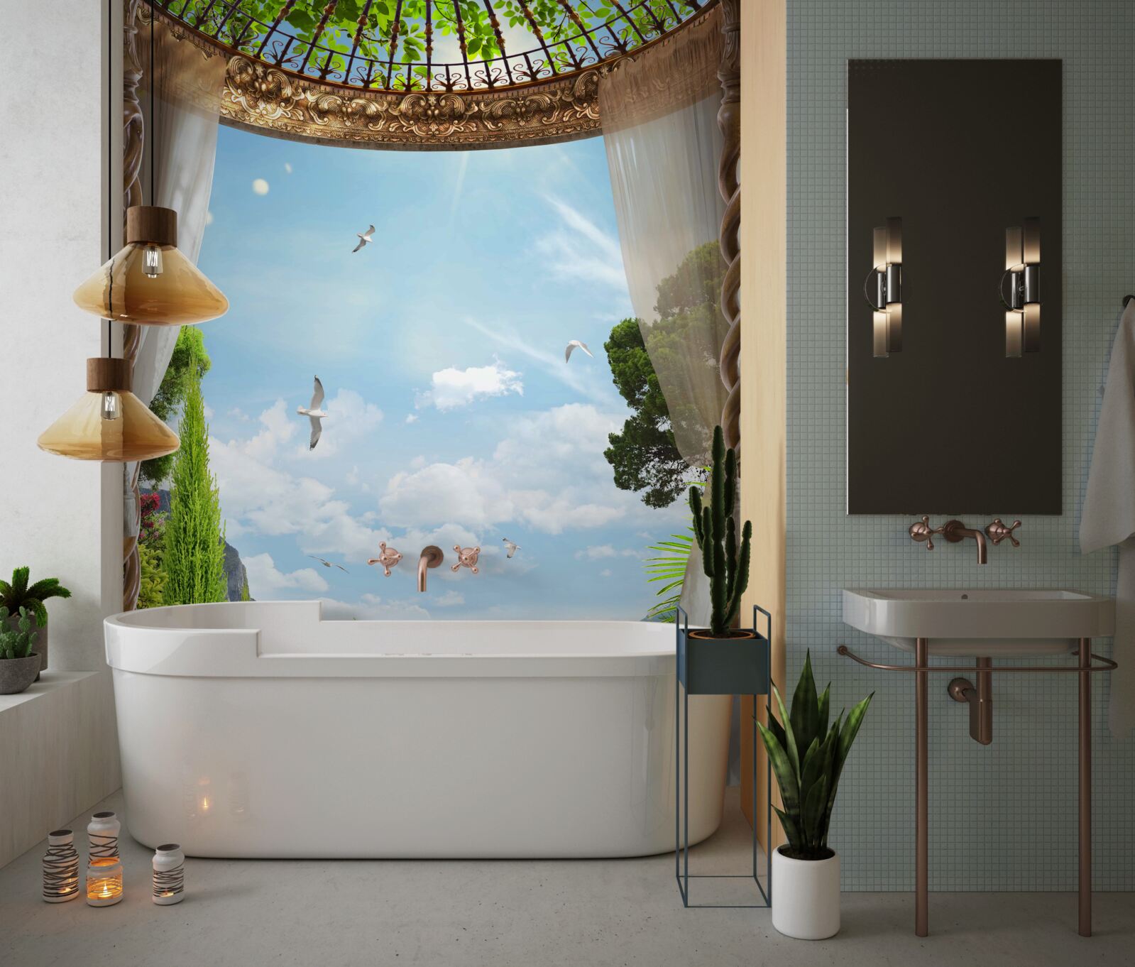 Fototapeta nádherný výhľad, ktorý môžete obdivovať z balkóna