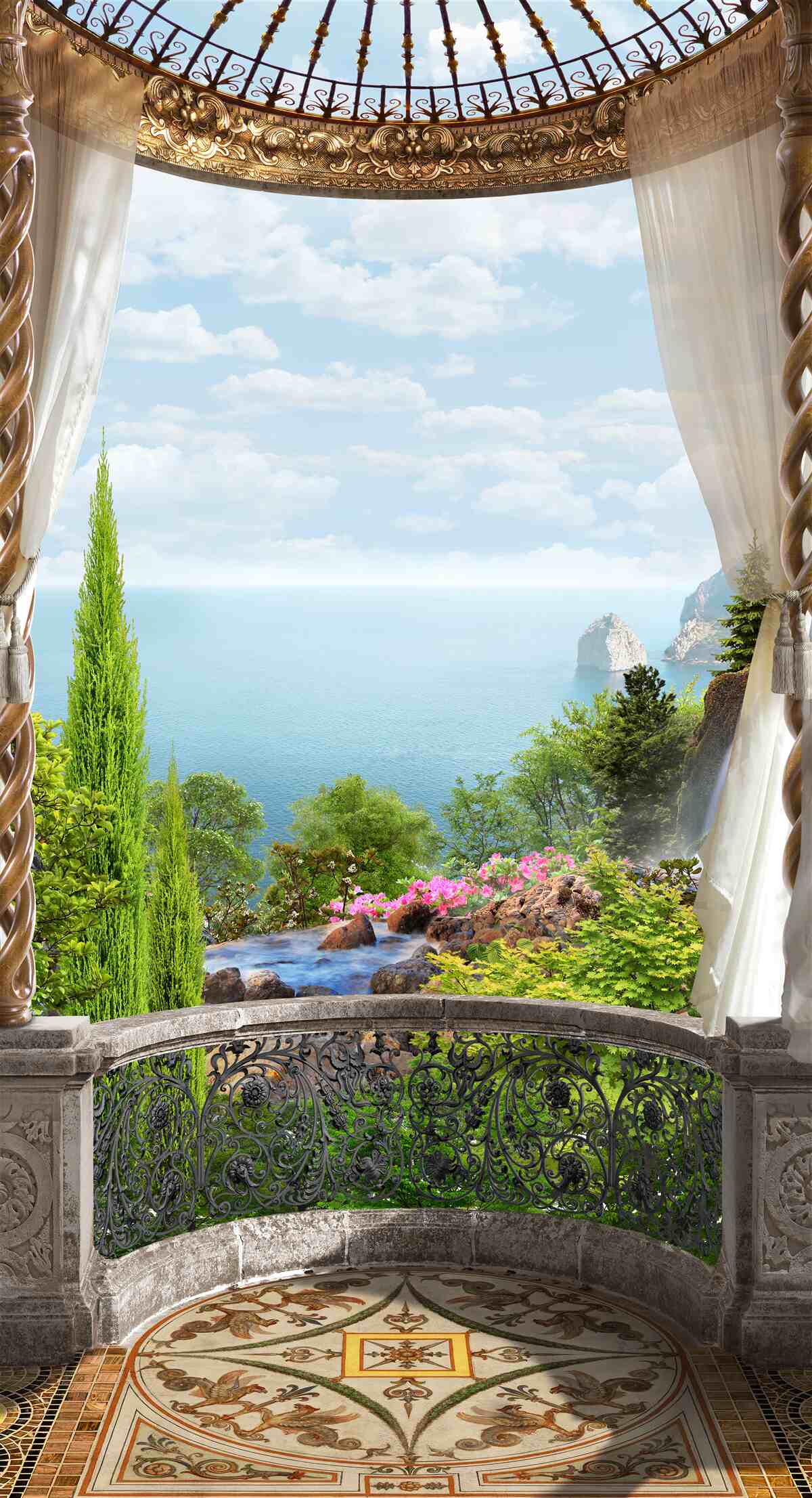 Fototapeta balkón s nádherným výhľadom