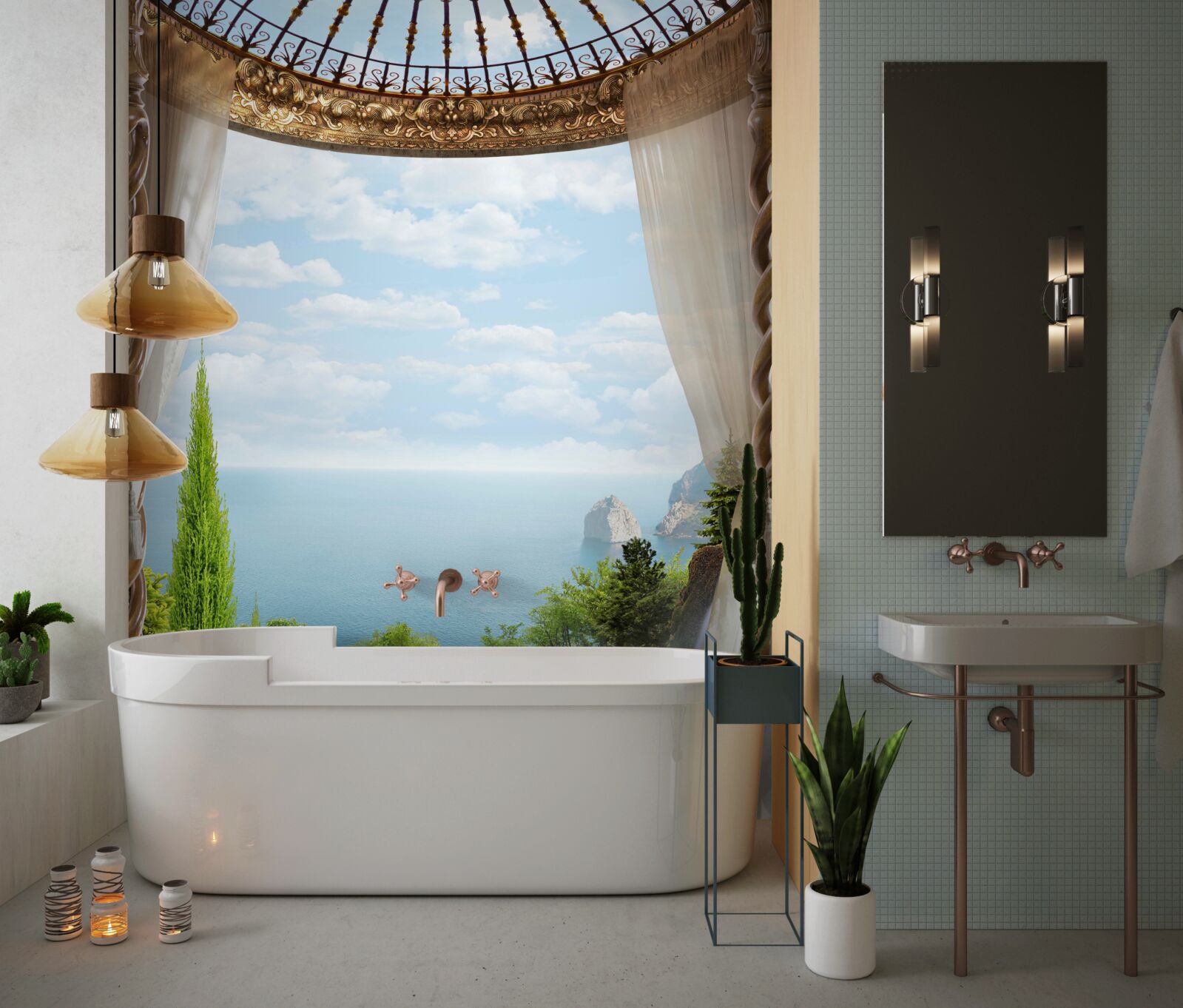 Fototapeta balkón s nádherným výhľadom