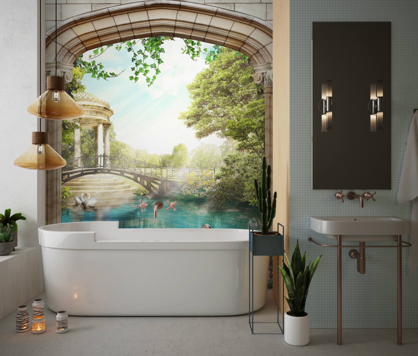 Fototapeta pavilón na Labutom jazere