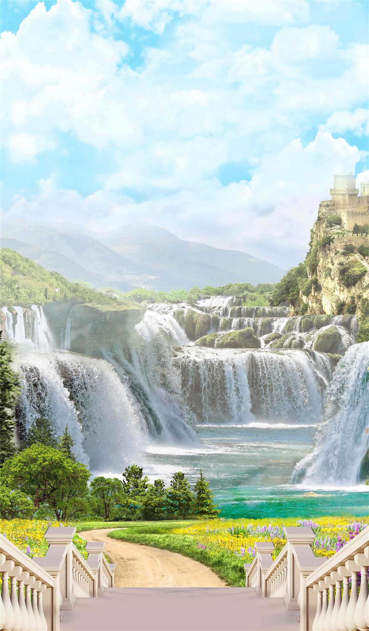 Fototapeta cesta vedúca k vodopádom