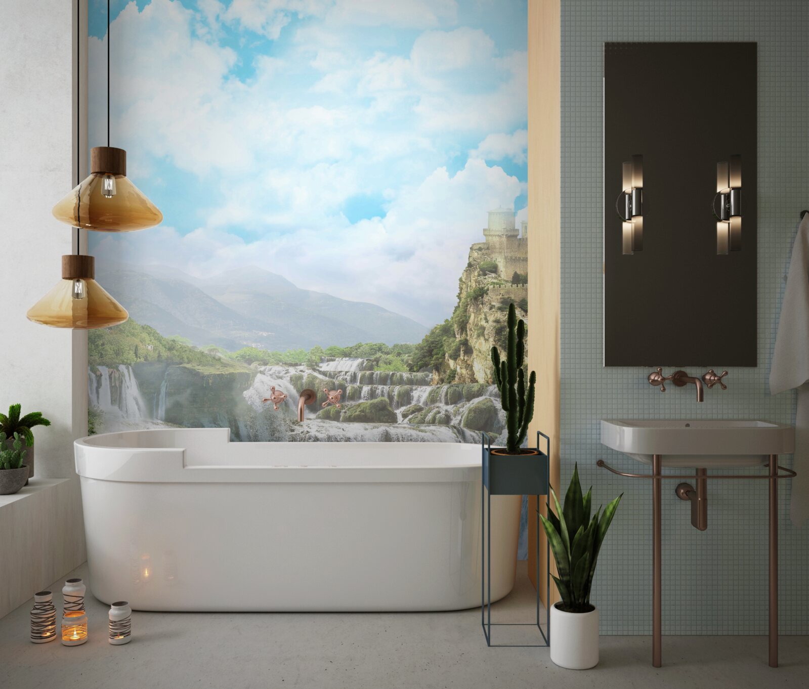 Fototapeta cesta vedúca k vodopádom