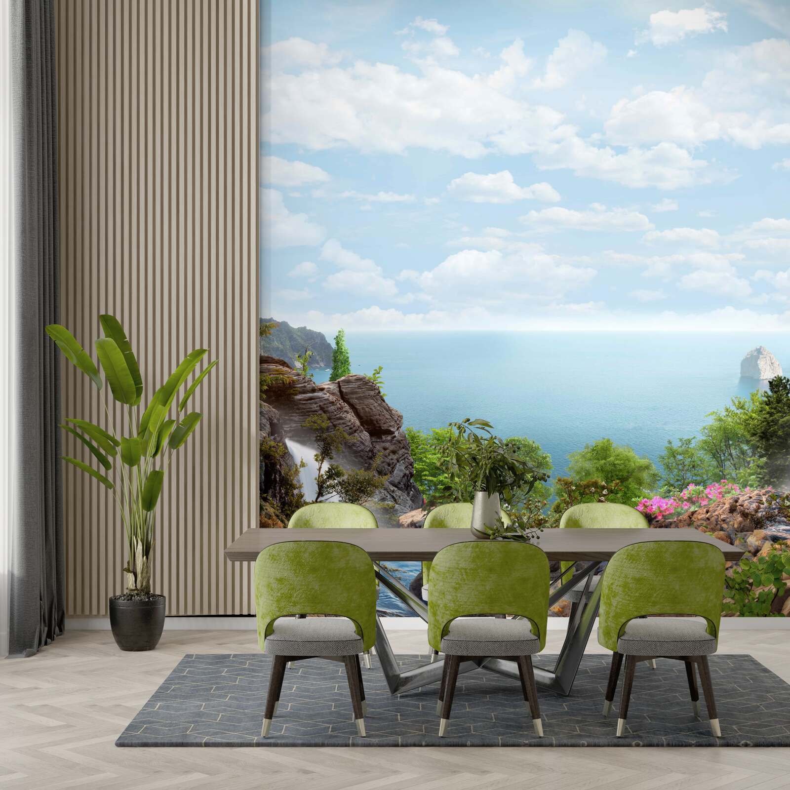 Fototapeta vodopád na okraji útesu