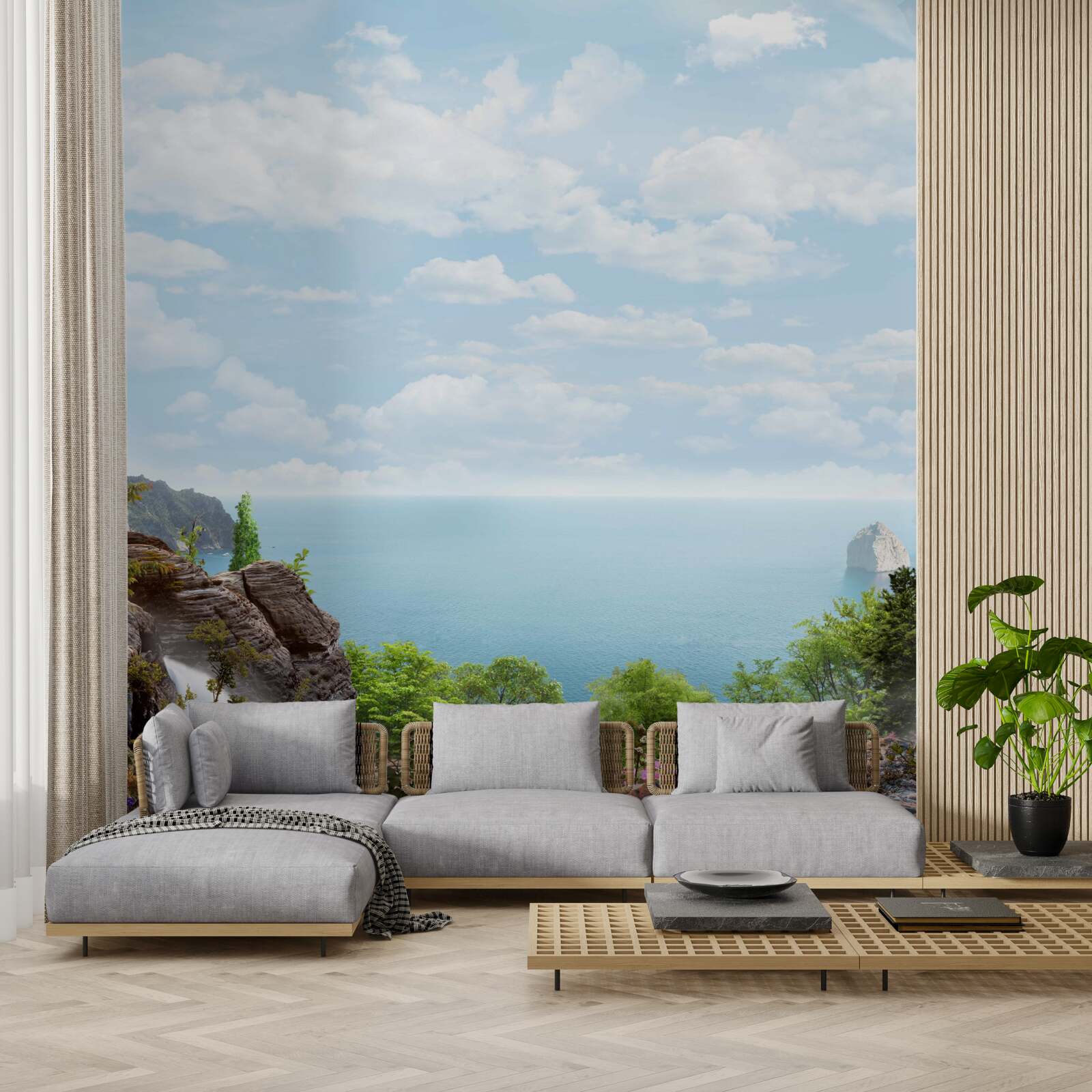 Fototapeta vodopád na okraji útesu