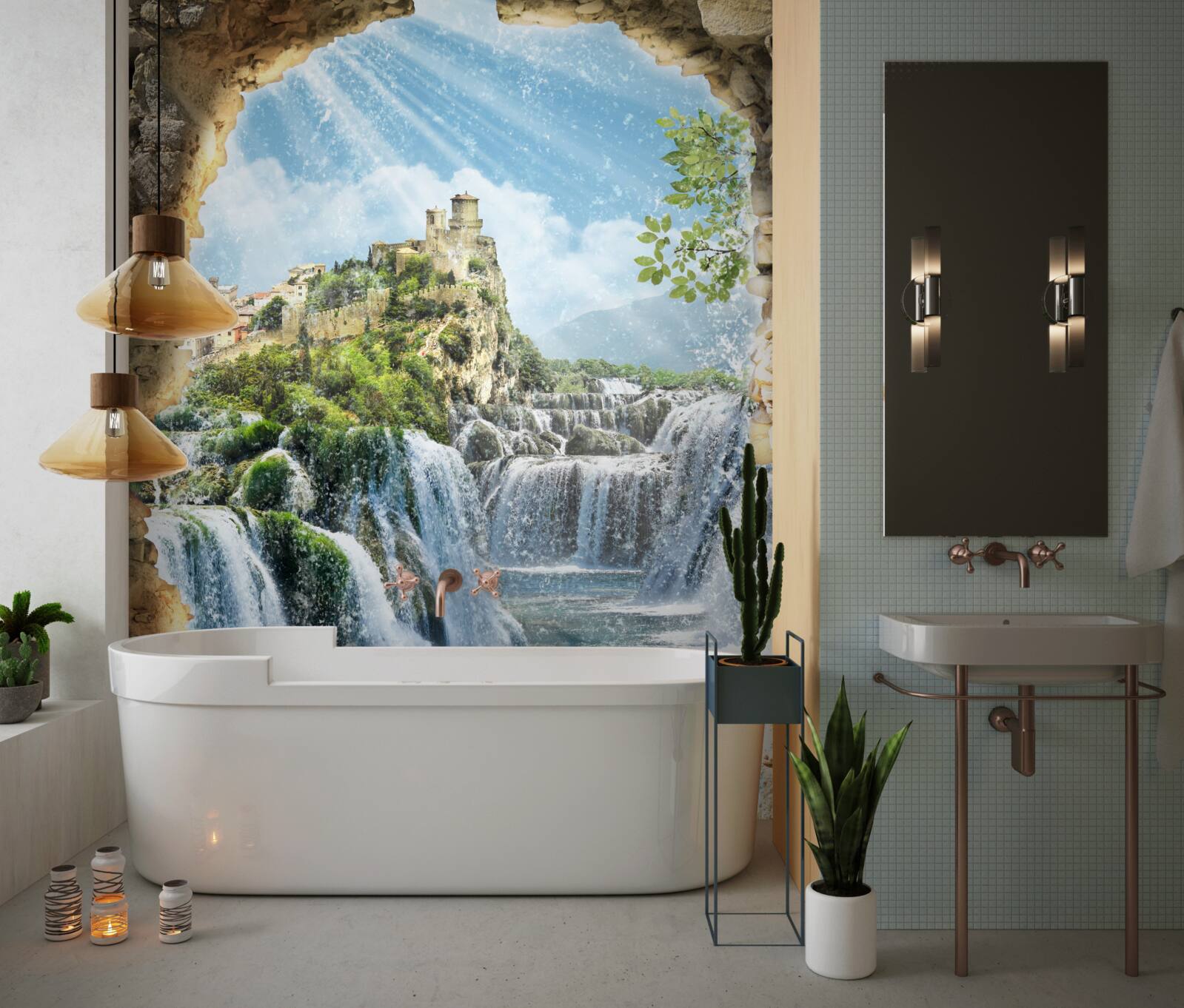 Fototapeta panoráma veľkých vodopádov