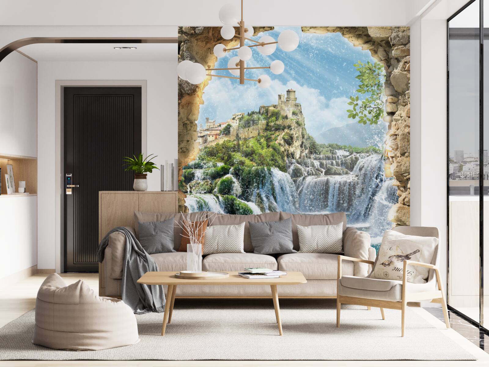 Fototapeta panoráma veľkých vodopádov