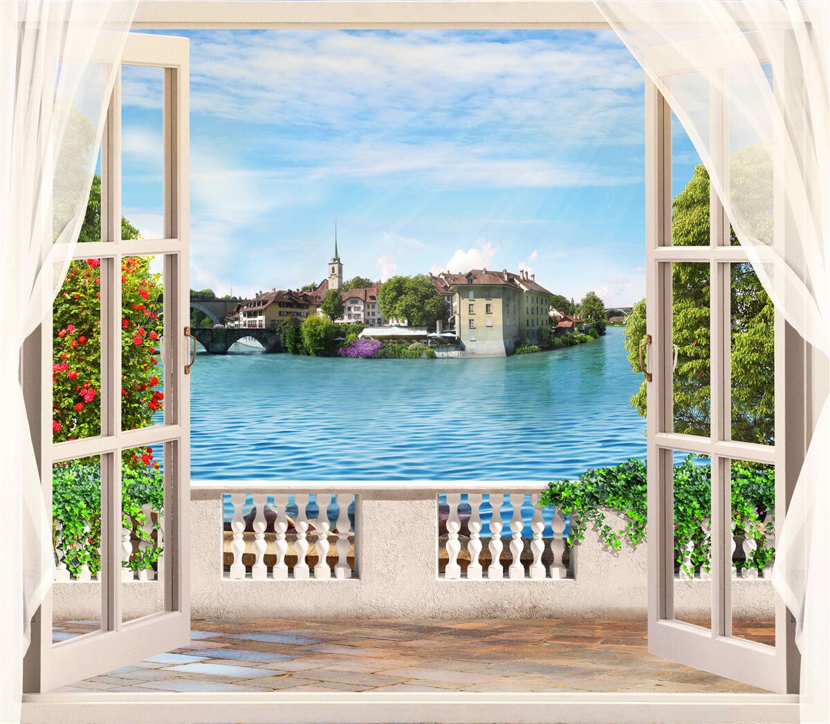 Fototapeta krajina pokojného modrého mora