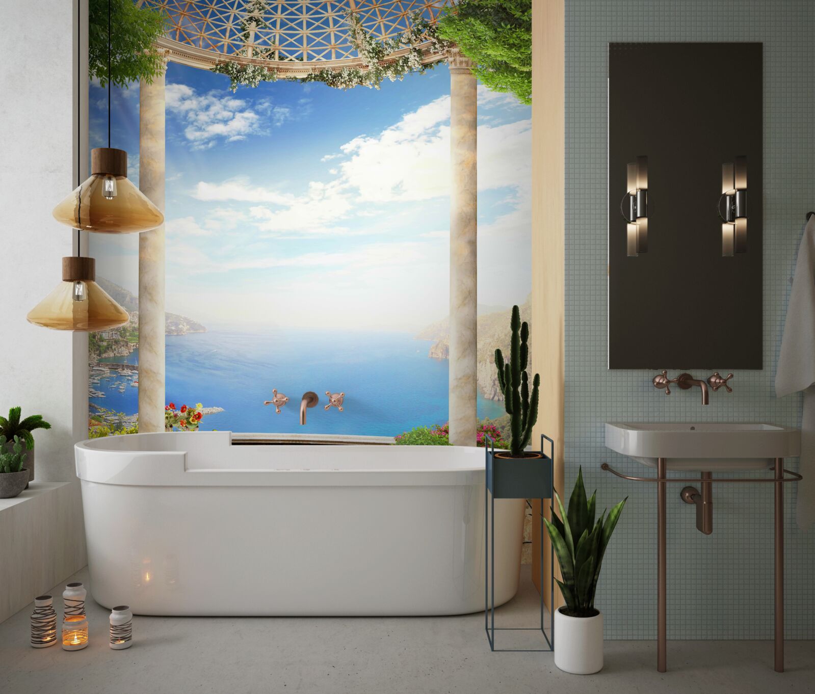 Fototapeta plošina s výhľadom na more