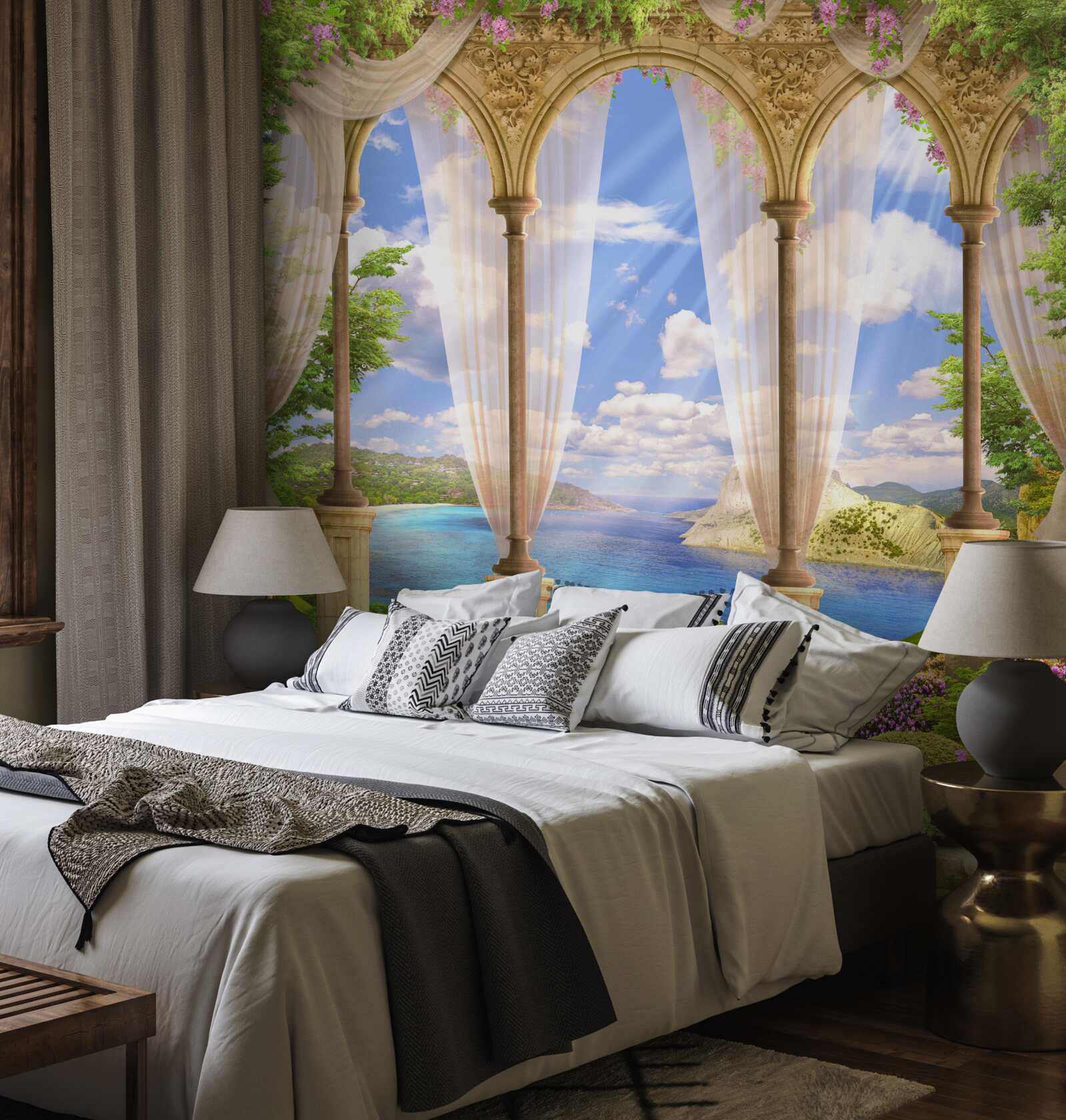 Fototapeta z terasy sa otvára morská hladina