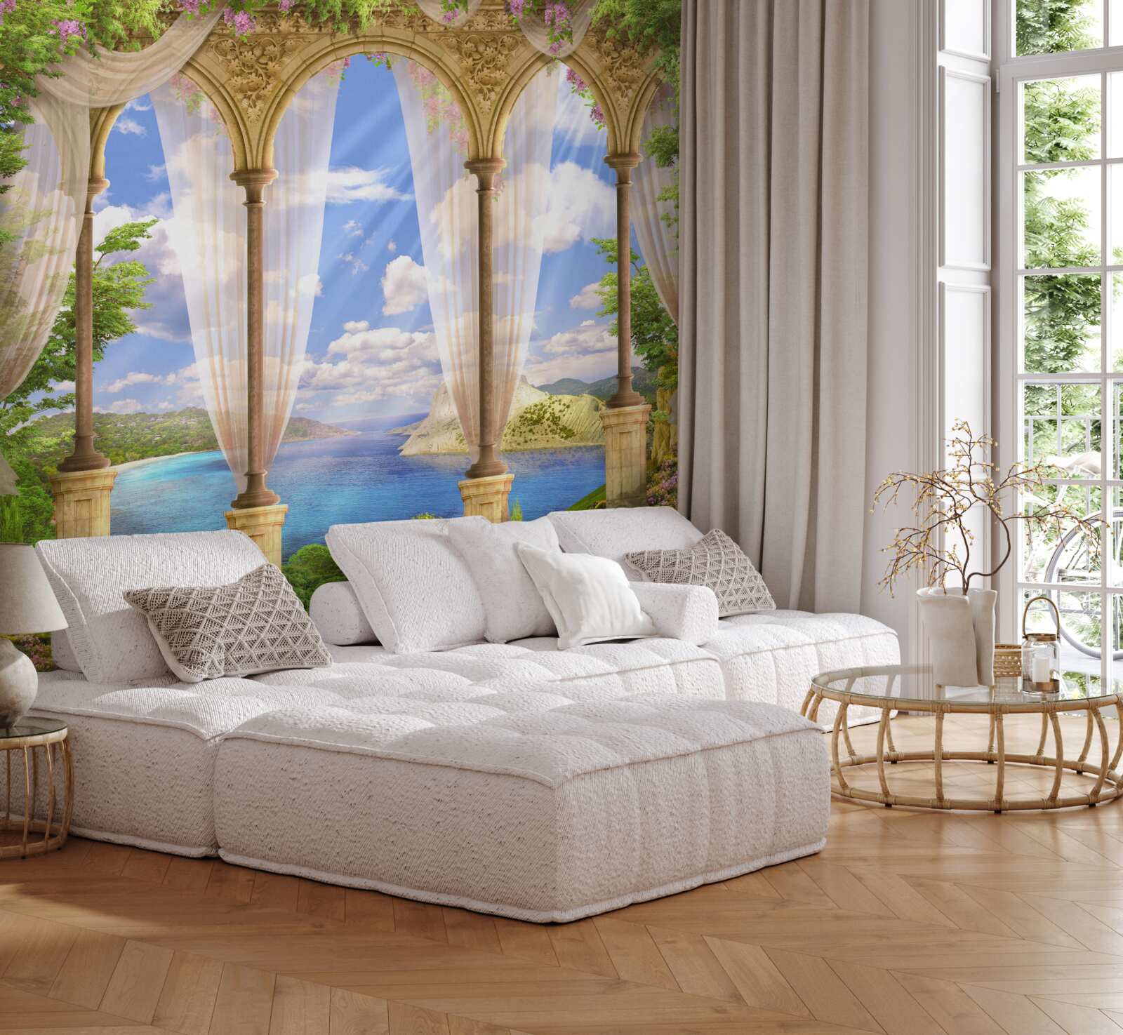 Fototapeta z terasy sa otvára morská hladina