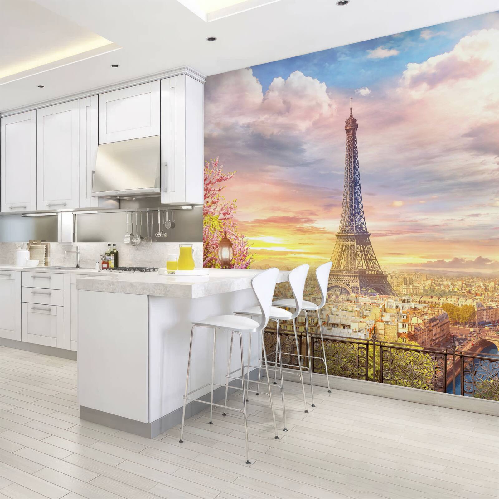 Fototapeta zamračená panoráma Eiffelovej veže