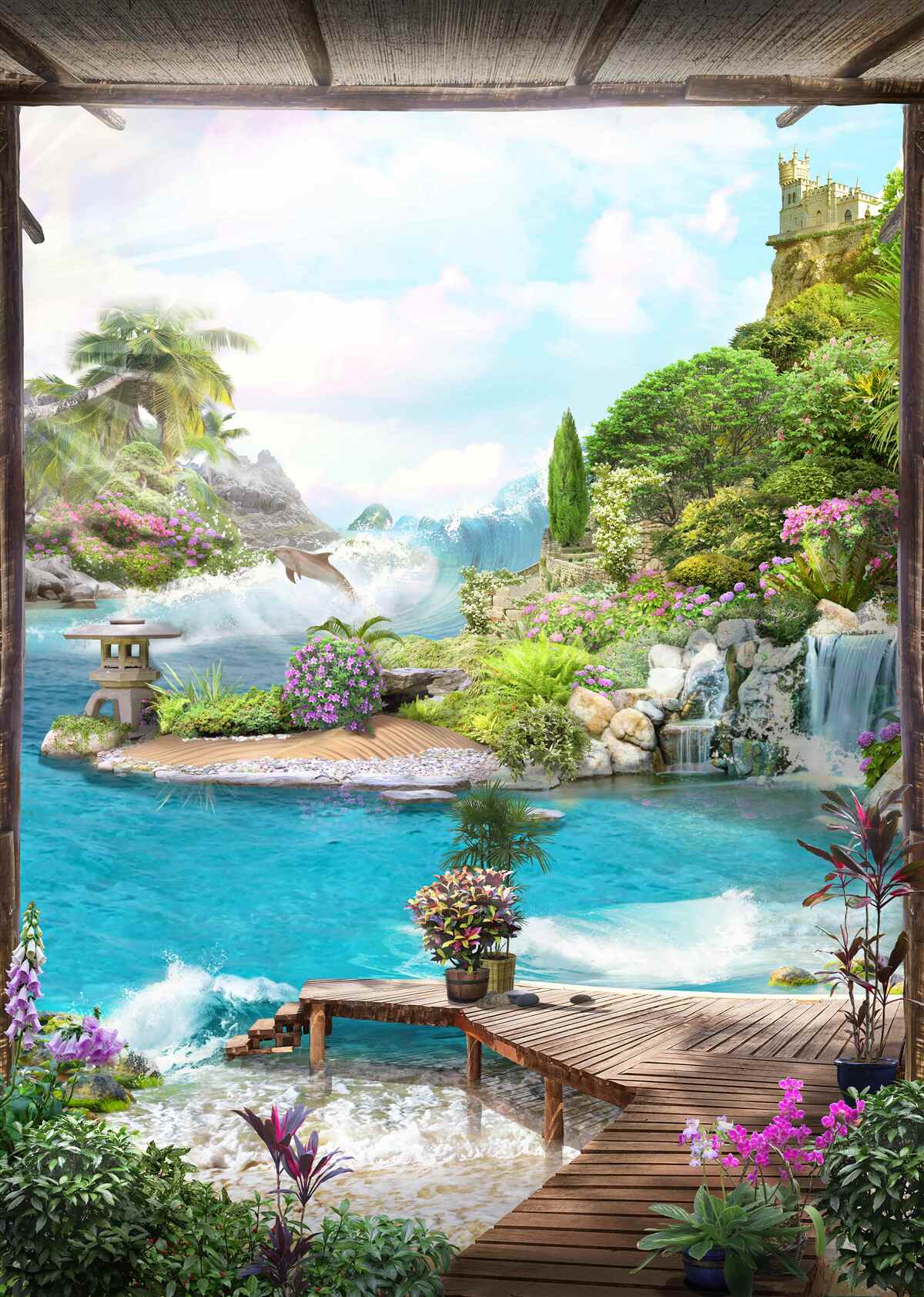 Fototapeta ohromujúca krajina malebnej oázy