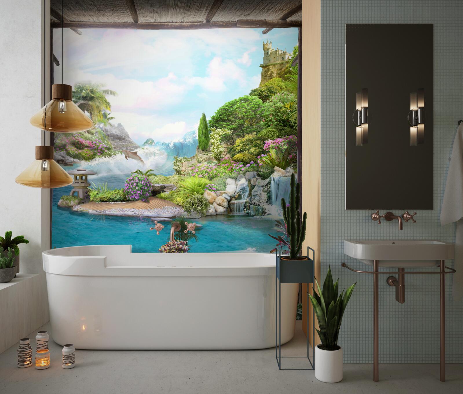 Fototapeta ohromujúca krajina malebnej oázy