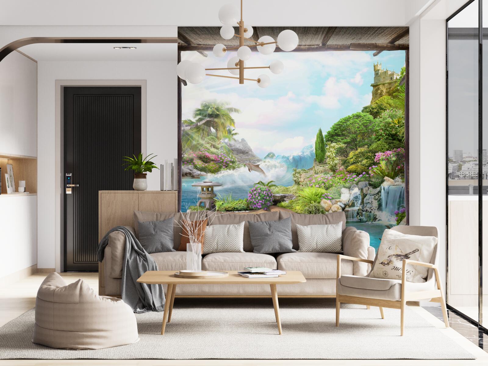 Fototapeta ohromujúca krajina malebnej oázy