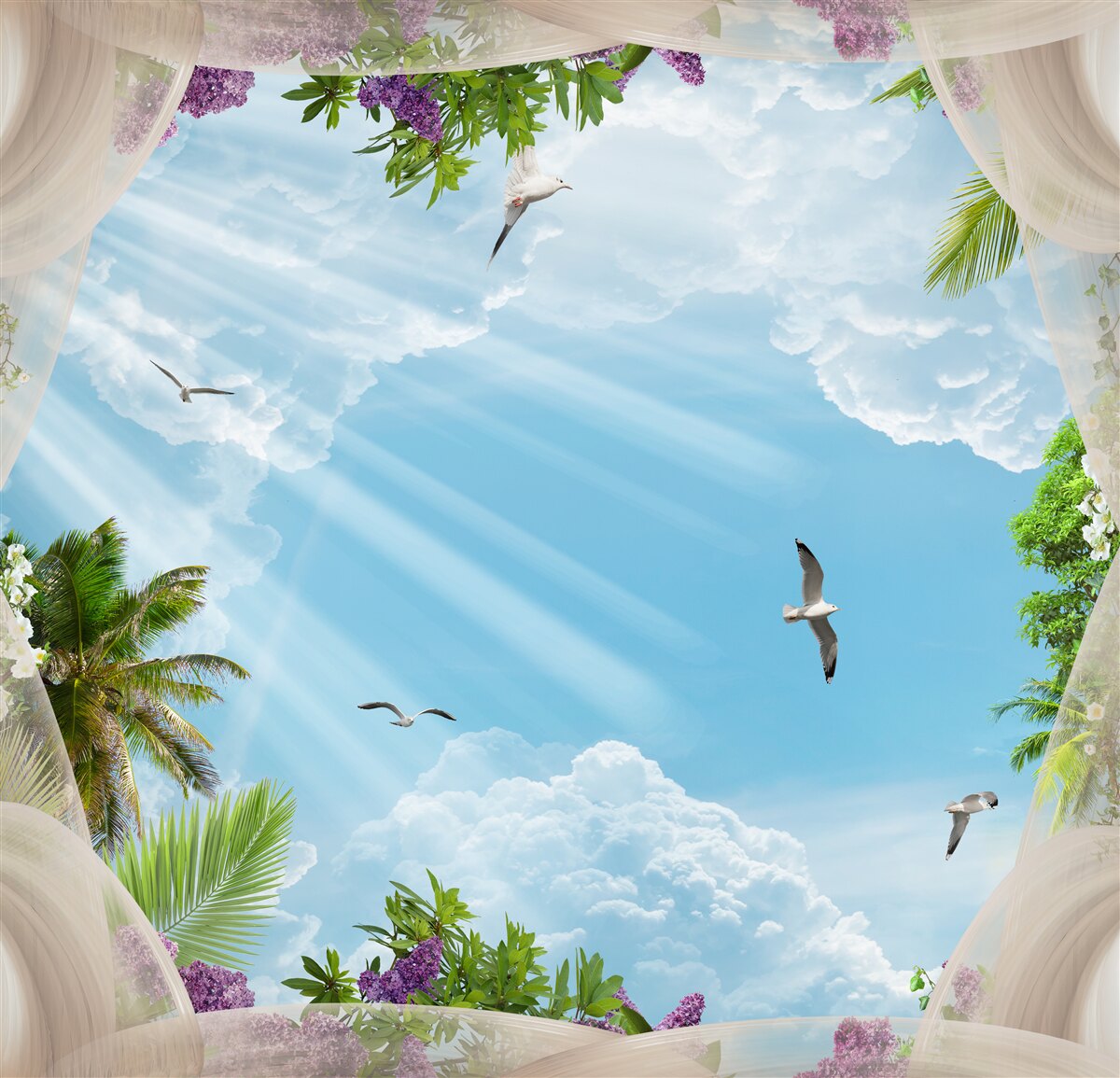 Fototapeta vtáky a obloha