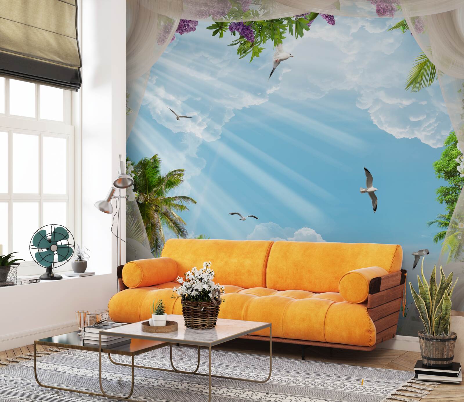 Fototapeta vtáky a obloha