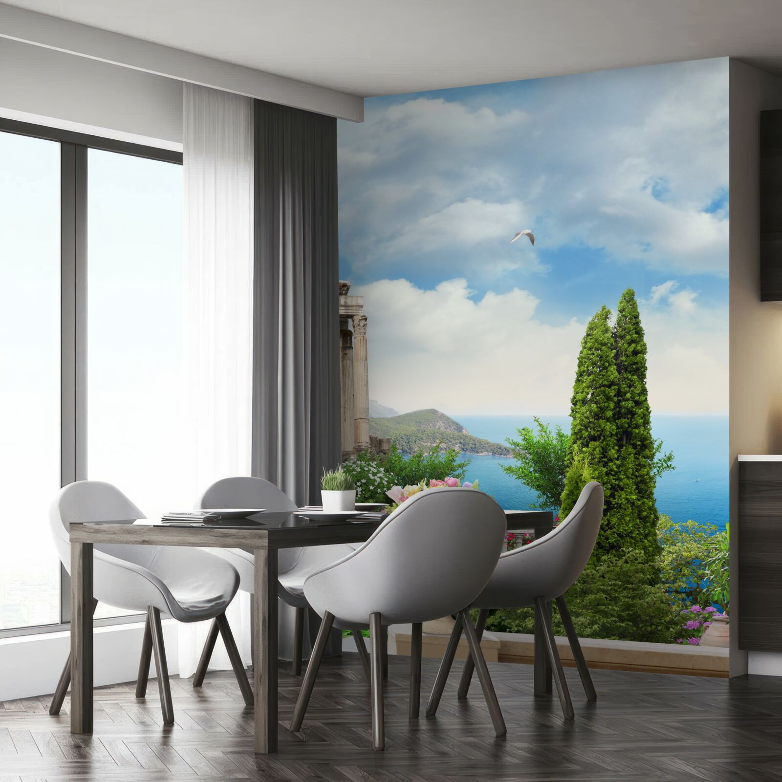 Fototapeta výhľad z balkóna na krásnu krajinu